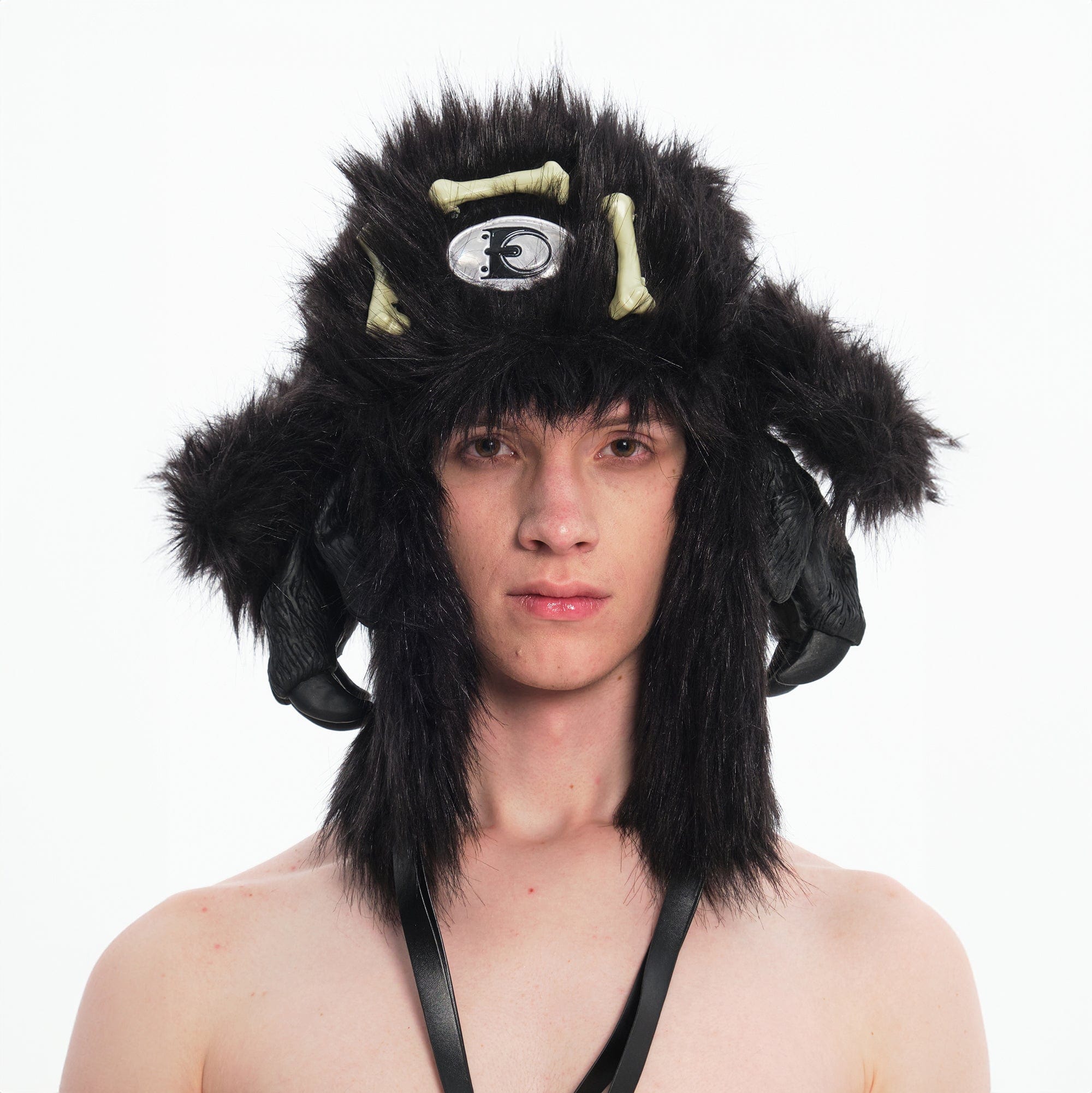 EMBRYO Fuzzy Bone Claw Faux Fur Hat, premium urban and streetwear designers apparel on PROJECTISR.com, EMBRYO