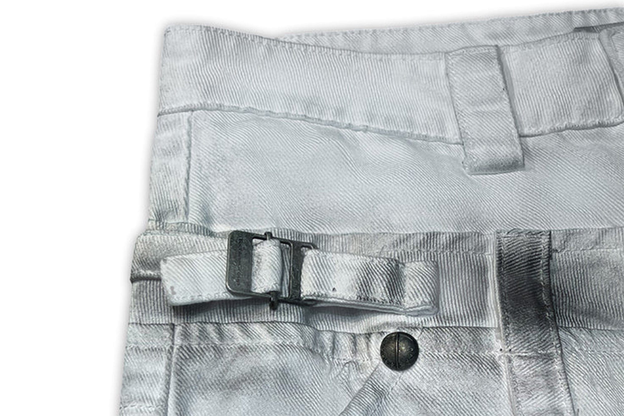 TECNINEGROUP Washed Detachable Reflective Firefighter Cargo Pants White