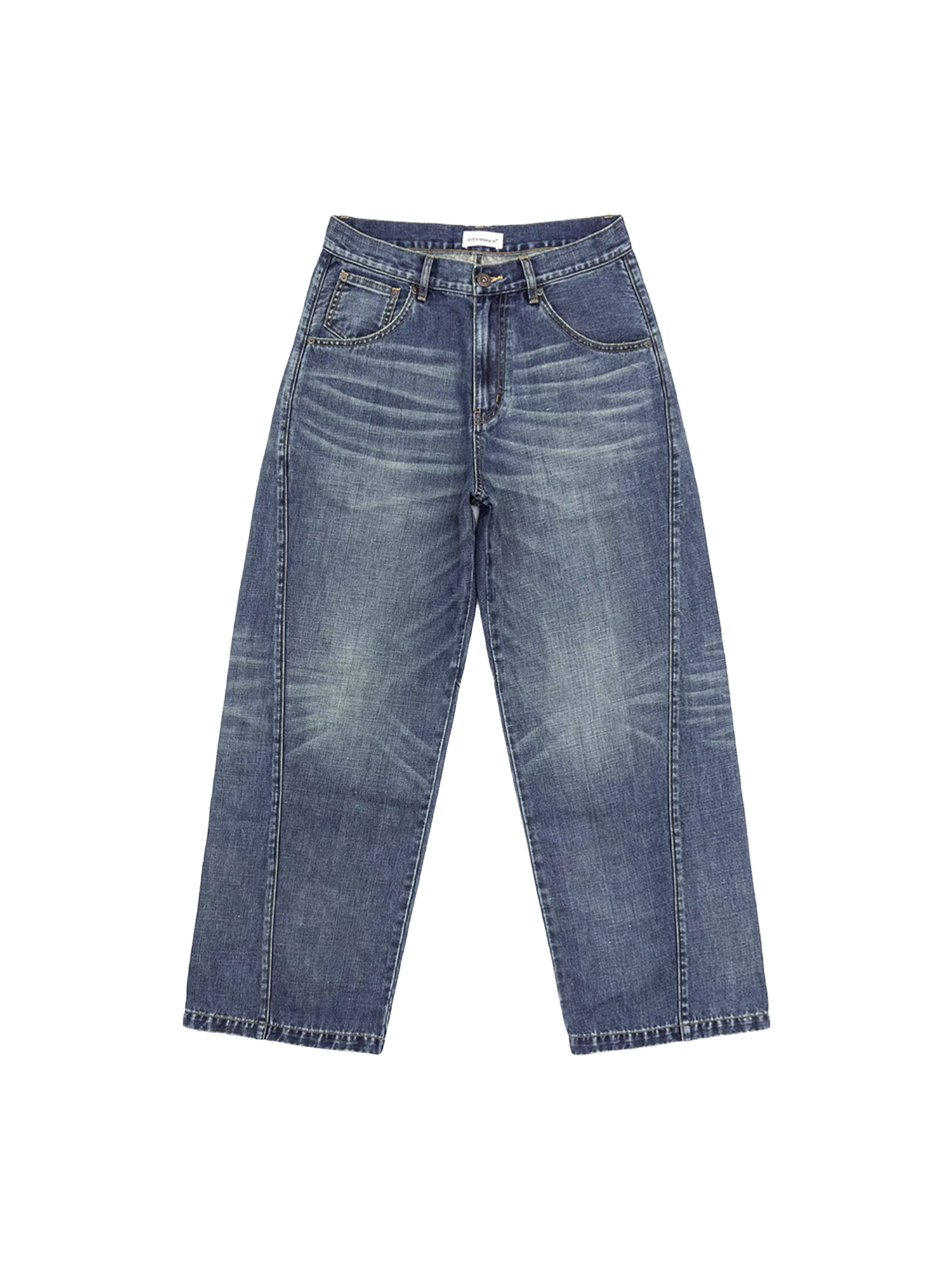 IN EXISTENCE Washed Relaxed Straight Jeans, premium urban and streetwear designers apparel on PROJECTISR.com, IN EXISTENCE