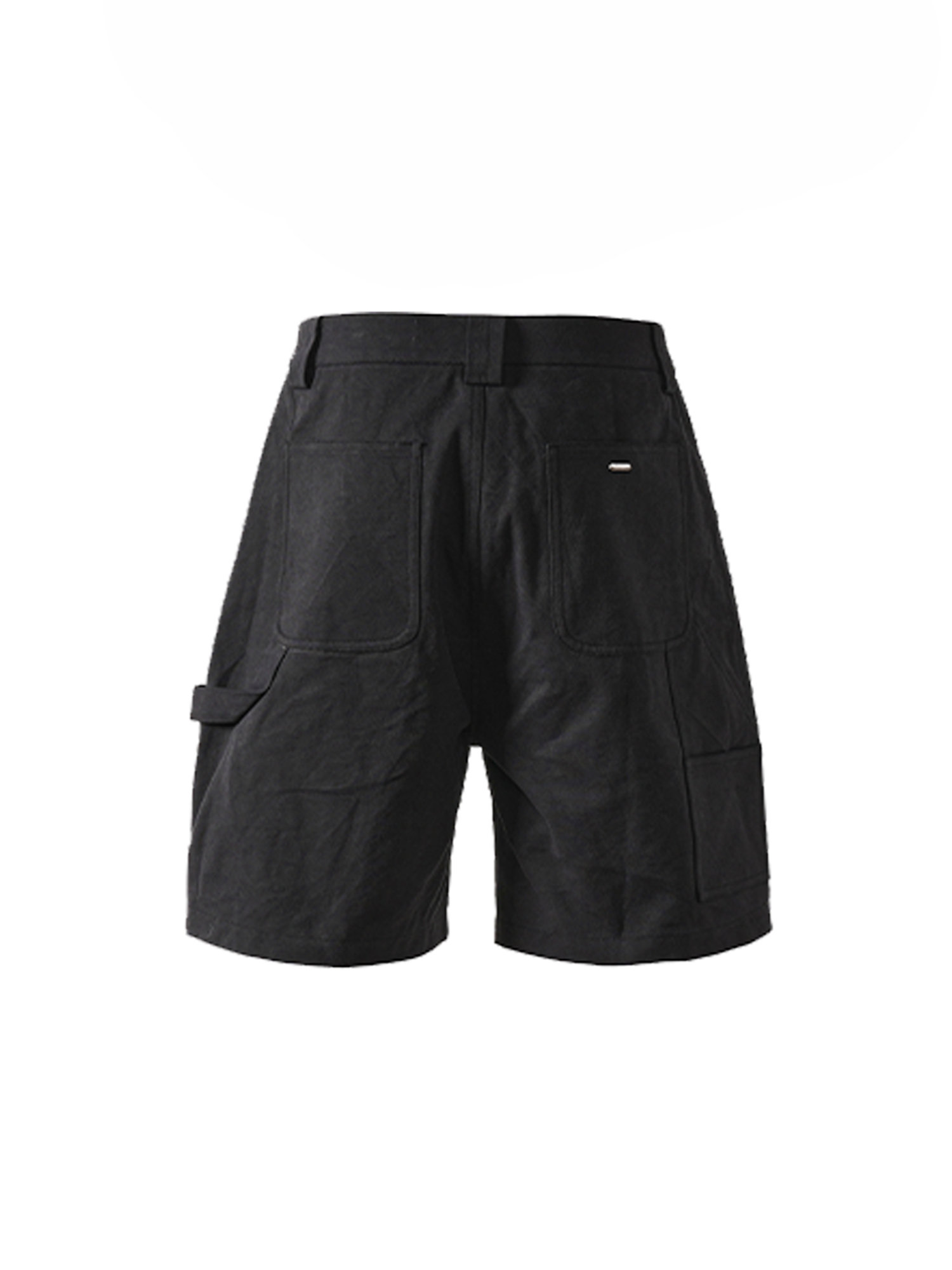PMW Paneled Faux Leather Rivet Shorts, premium urban and streetwear designers apparel on PROJECTISR.com, PMW