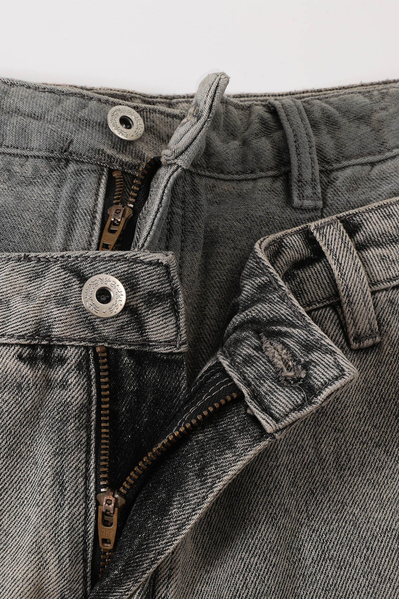 KREATE Washed Double-Waist Jeans, premium urban and streetwear designers apparel on PROJECTISR.com, KREATE