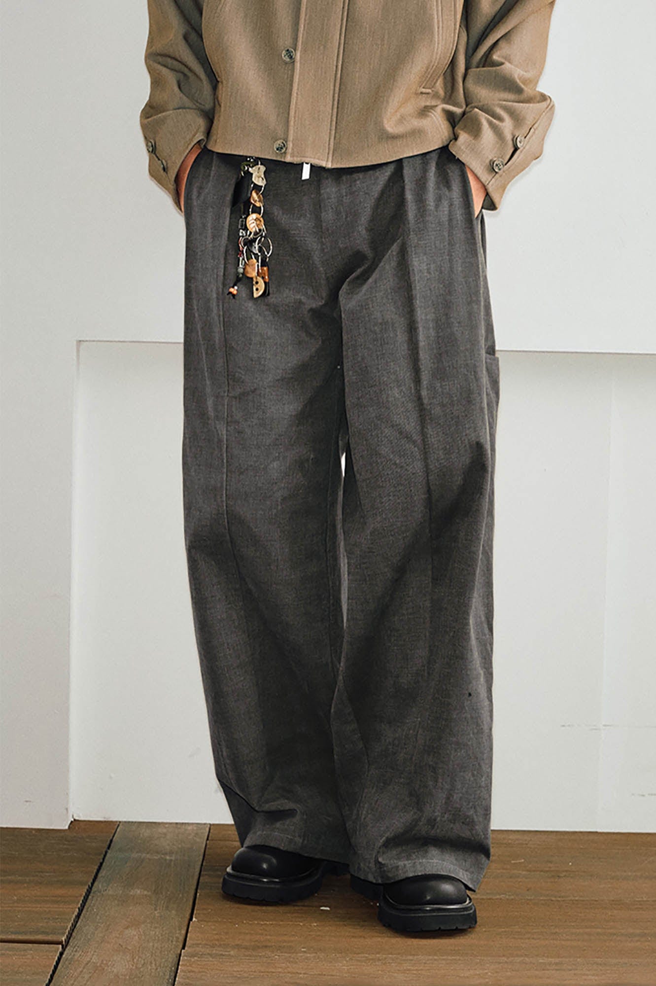 KREATE Pleated Multi-Pocket Baggy Pants, premium urban and streetwear designers apparel on PROJECTISR.com, KREATE
