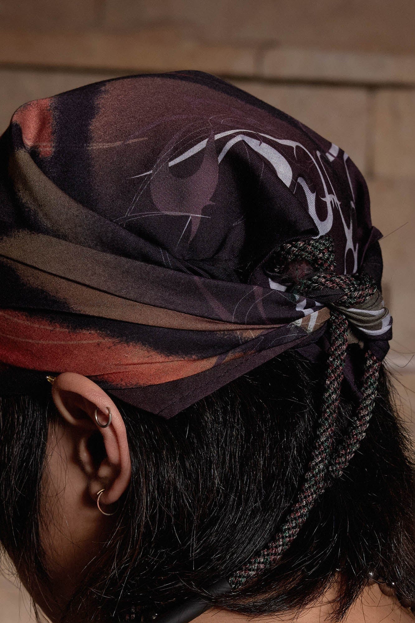 DND4DES Abstract Graffiti Headscarf, premium urban and streetwear designers apparel on PROJECTISR.com, DND4DES