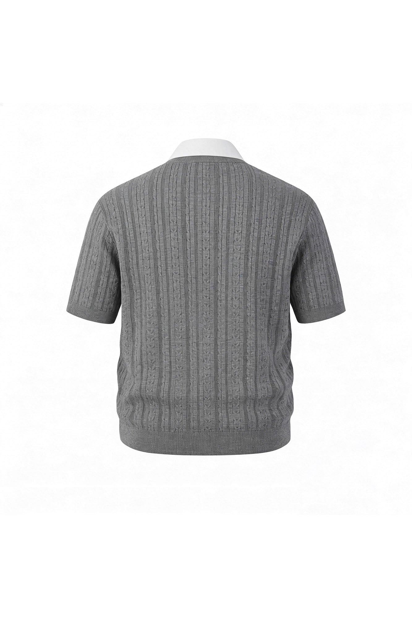 KREATE Faux Layered Cable-Knit Half Shirt, premium urban and streetwear designers apparel on PROJECTISR.com, KREATE