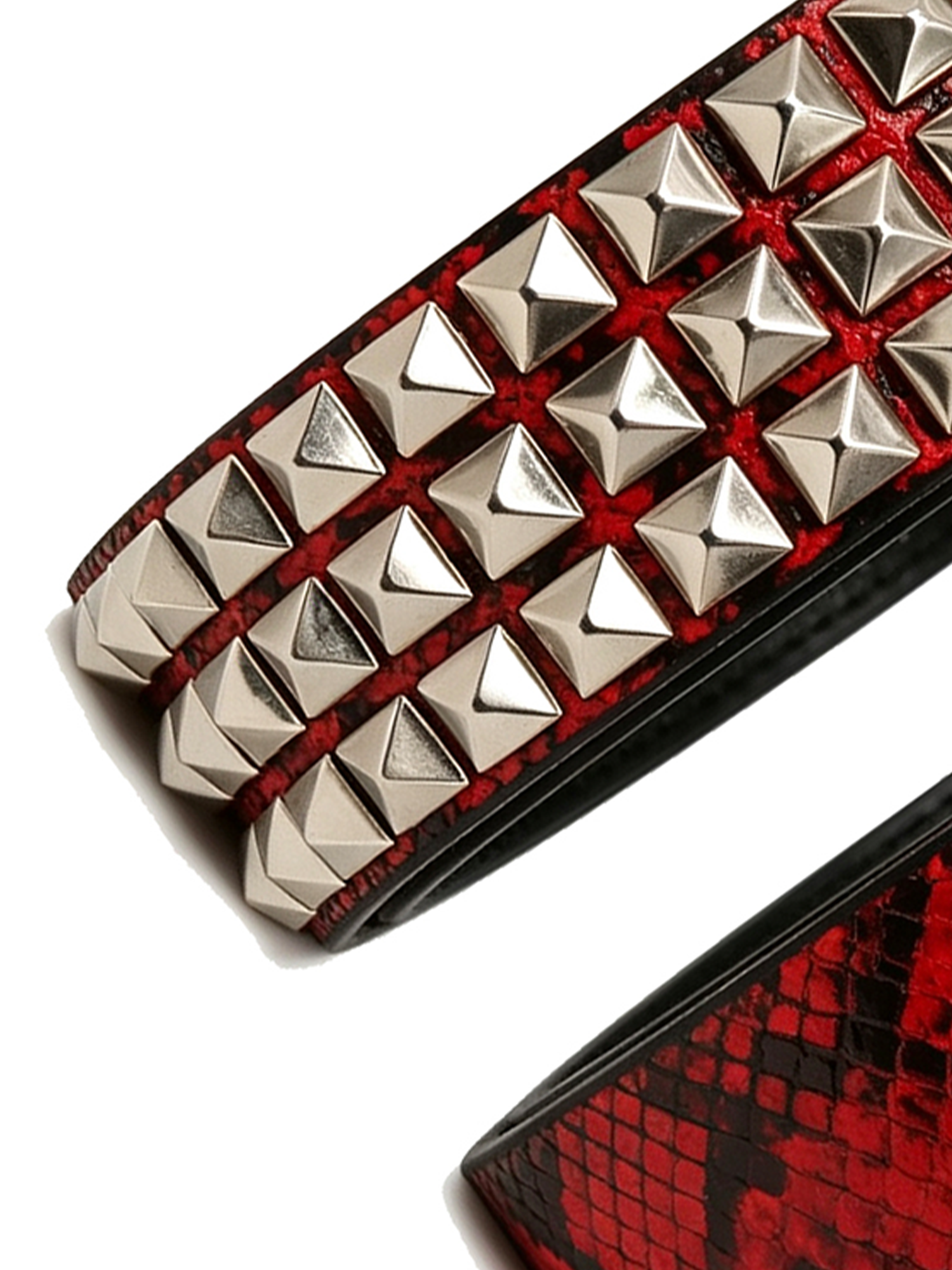 CYCYCY Punk Snakeskin Studded Belt