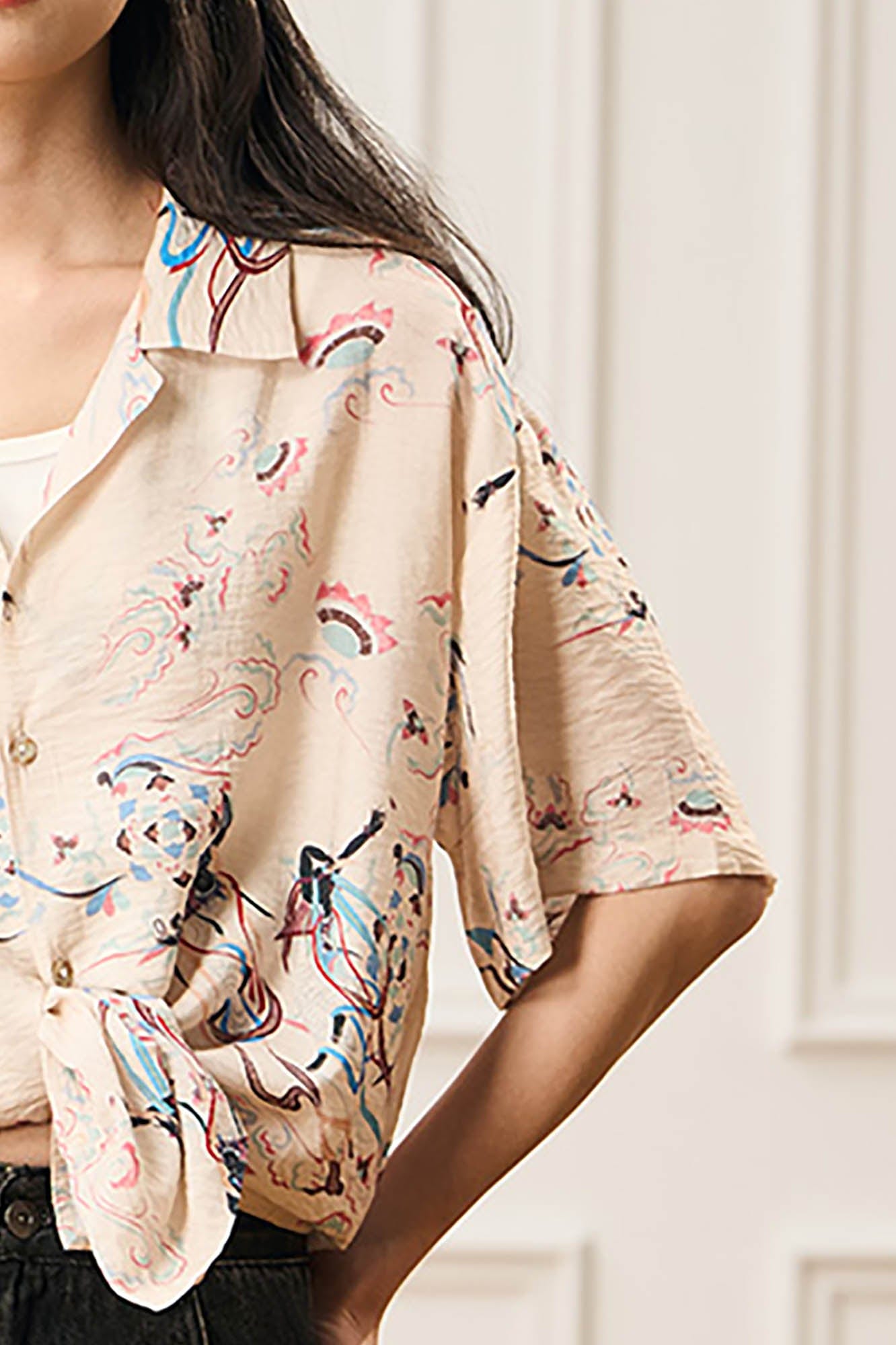 EPIC POETRY Oriental Garden Half Shirt, premium urban and streetwear designers apparel on PROJECTISR.com, EPIC POETRY