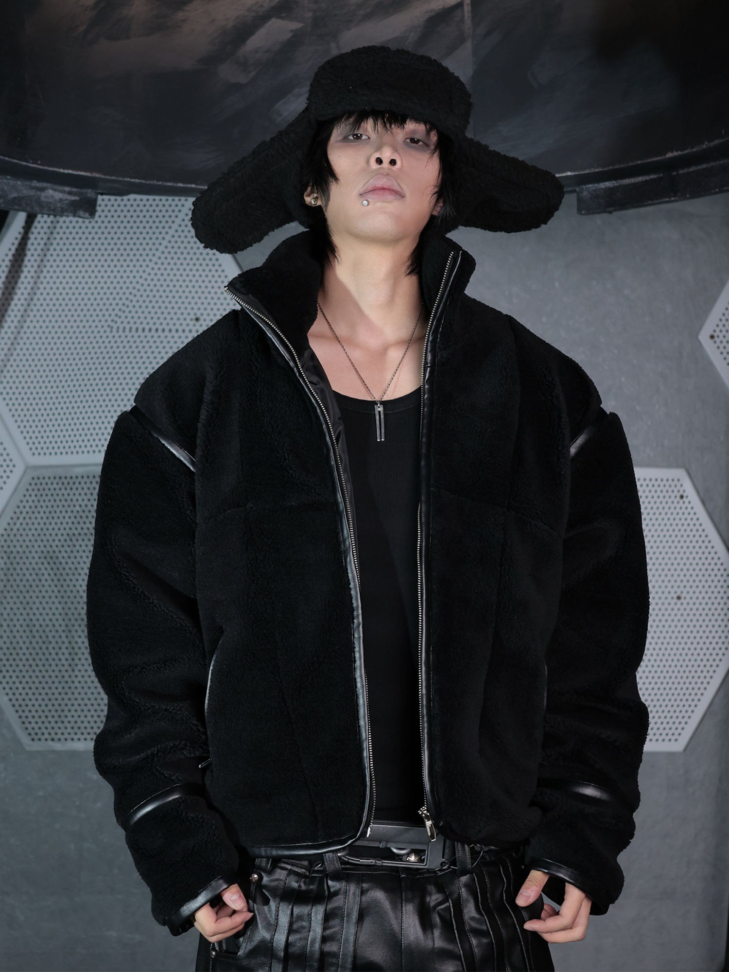 SSIN7 Panel High-Neck Fleece Jacket