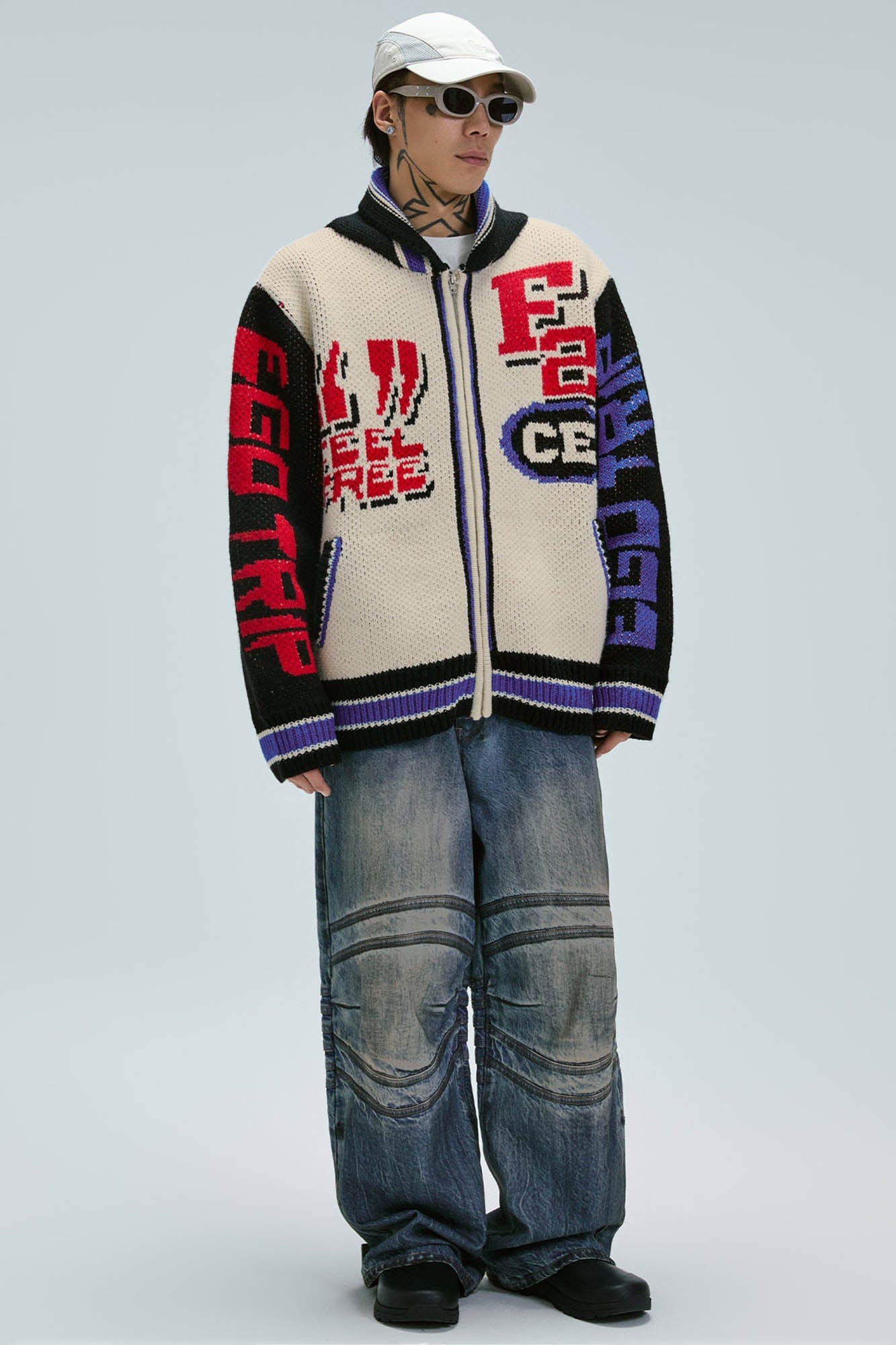 F2CE Jacquard Knit Bomber Jacket, premium urban and streetwear designers apparel on PROJECTISR.com, F2CE