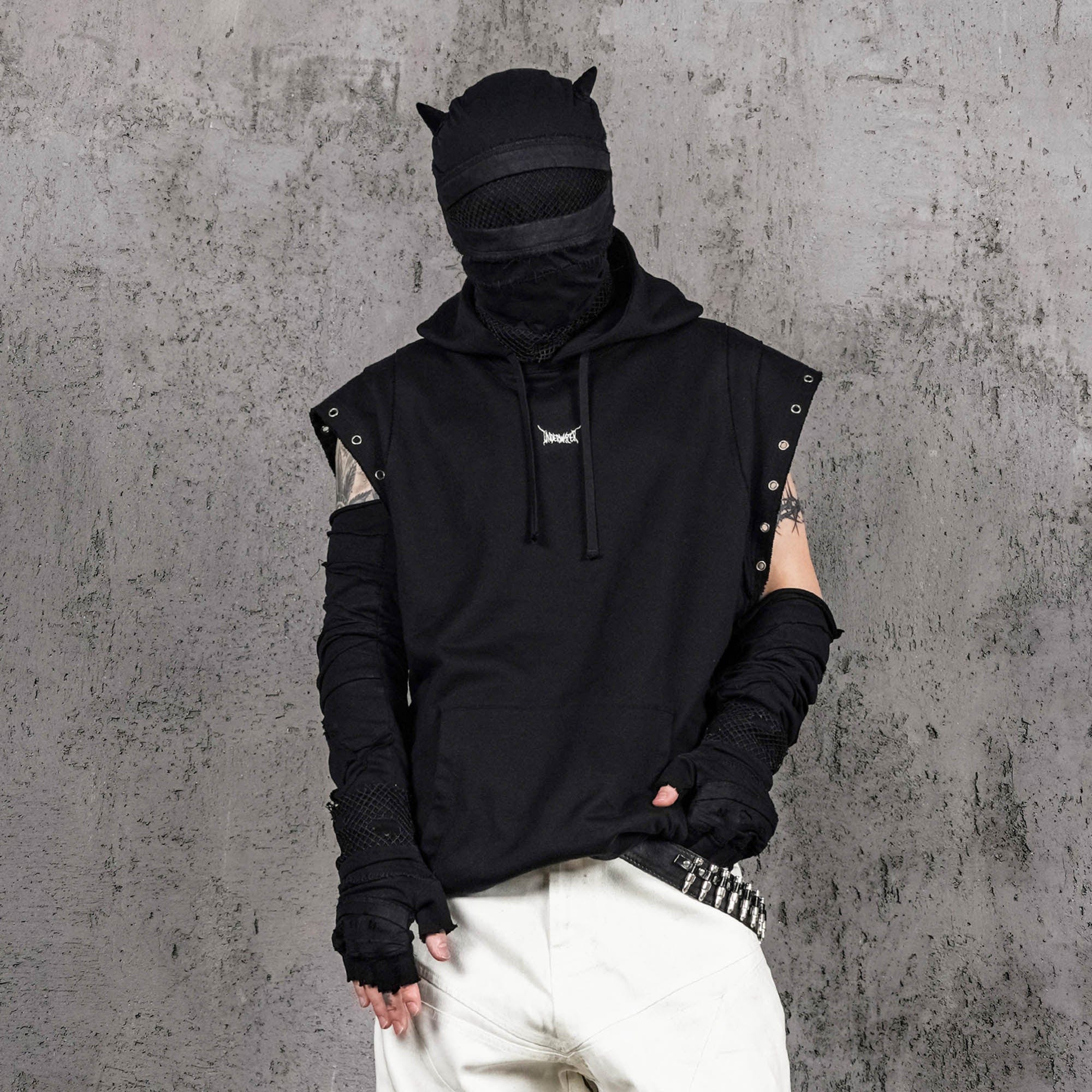 UNDERWATER Inferno Edge Rivet Vest, premium urban and streetwear designers apparel on PROJECTISR.com, UNDERWATER