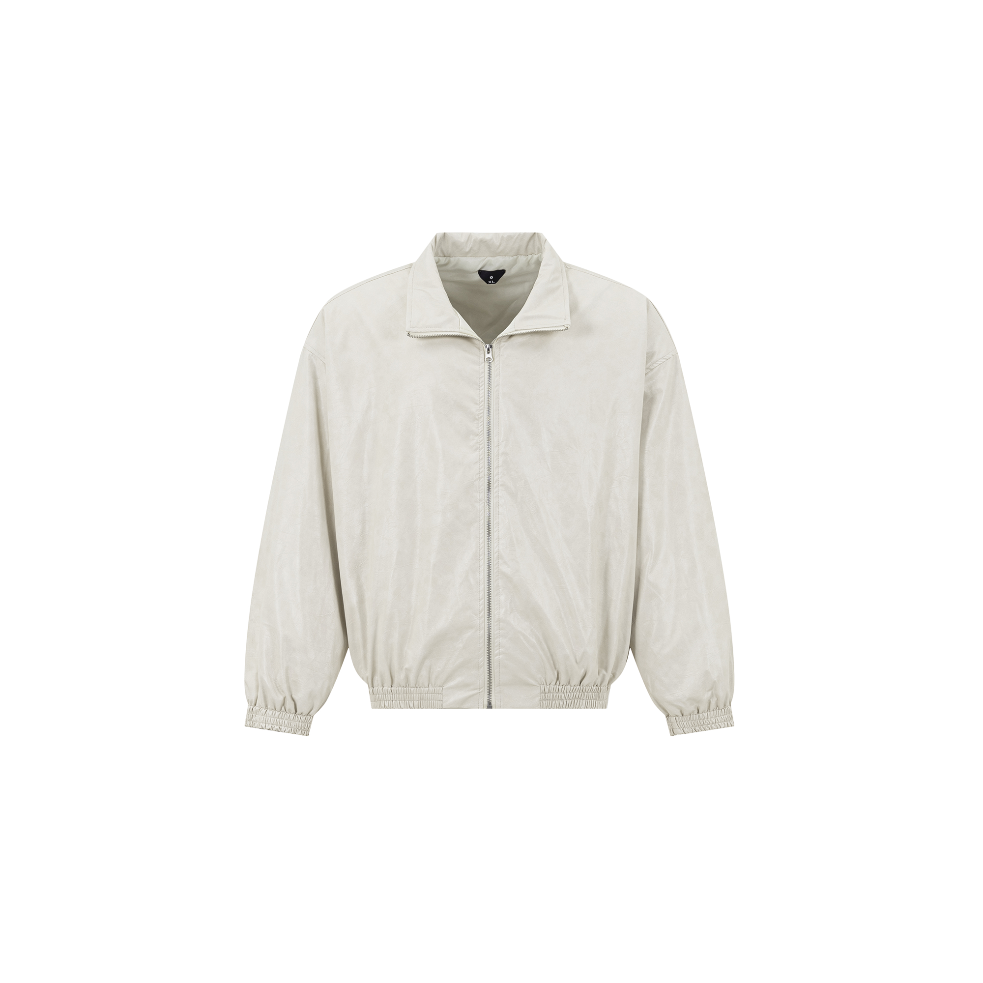 OVDY Faux Leather Crinkle Stand-Collar Jacket, premium urban and streetwear designers apparel on PROJECTISR.com, DVDY