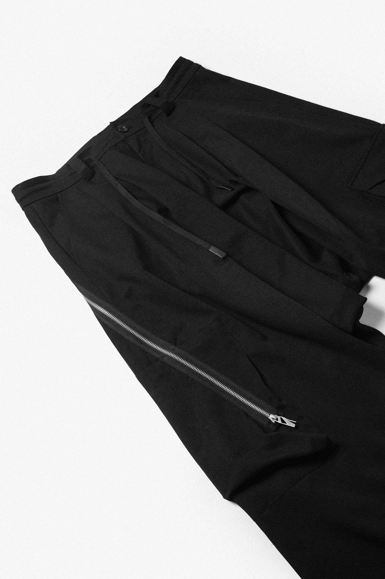 RELABEL Drop-Crotch Pleated Wide-Leg Pants, premium urban and streetwear designers apparel on PROJECTISR.com, RELABEL