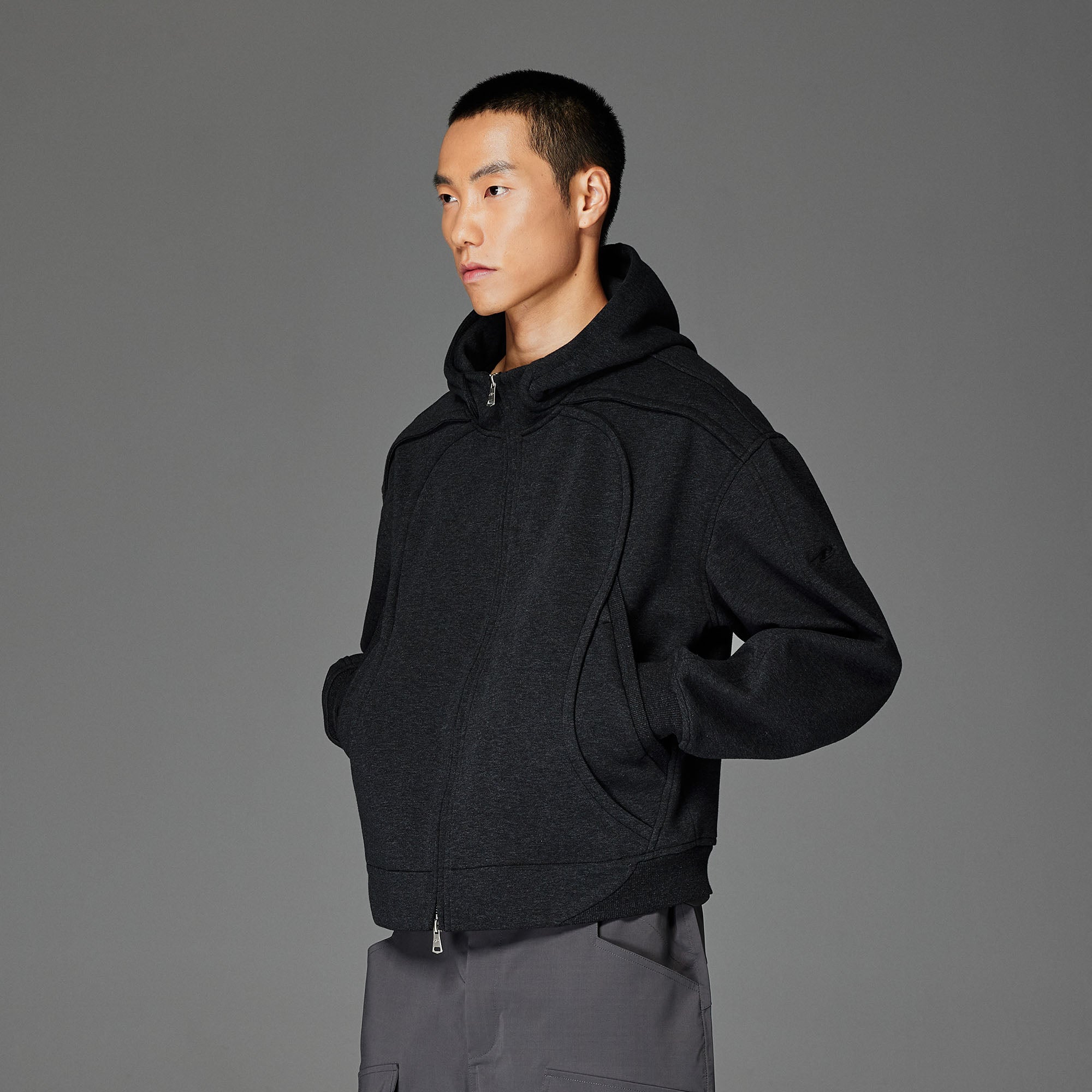 CATSSTAC Curved Panel Double-Zip Hoodie