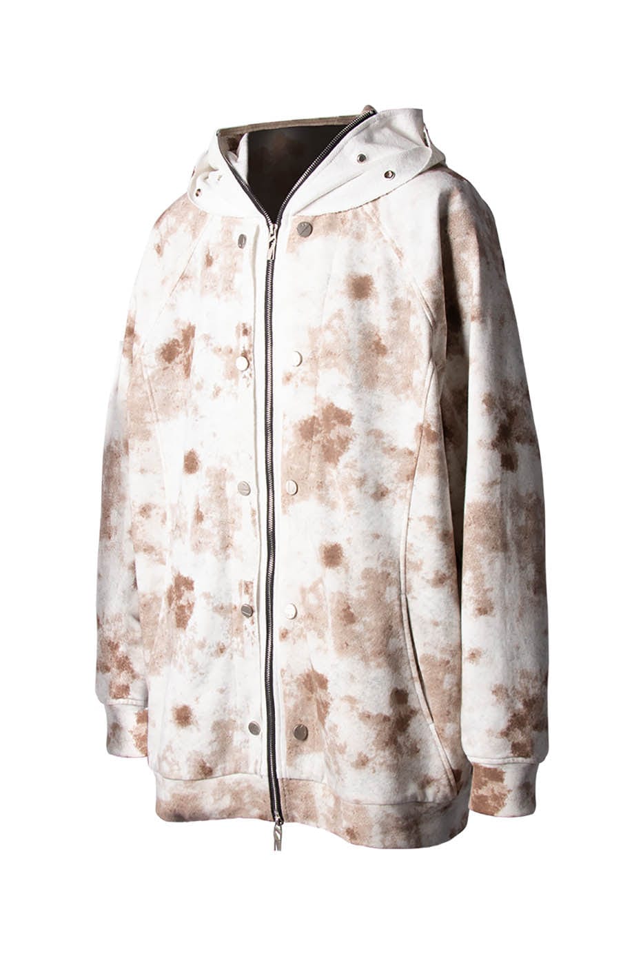 RELABEL Washed Cement-Dyed Double-Hat Zip-Up Hoodie, premium urban and streetwear designers apparel on PROJECTISR.com, RELABEL