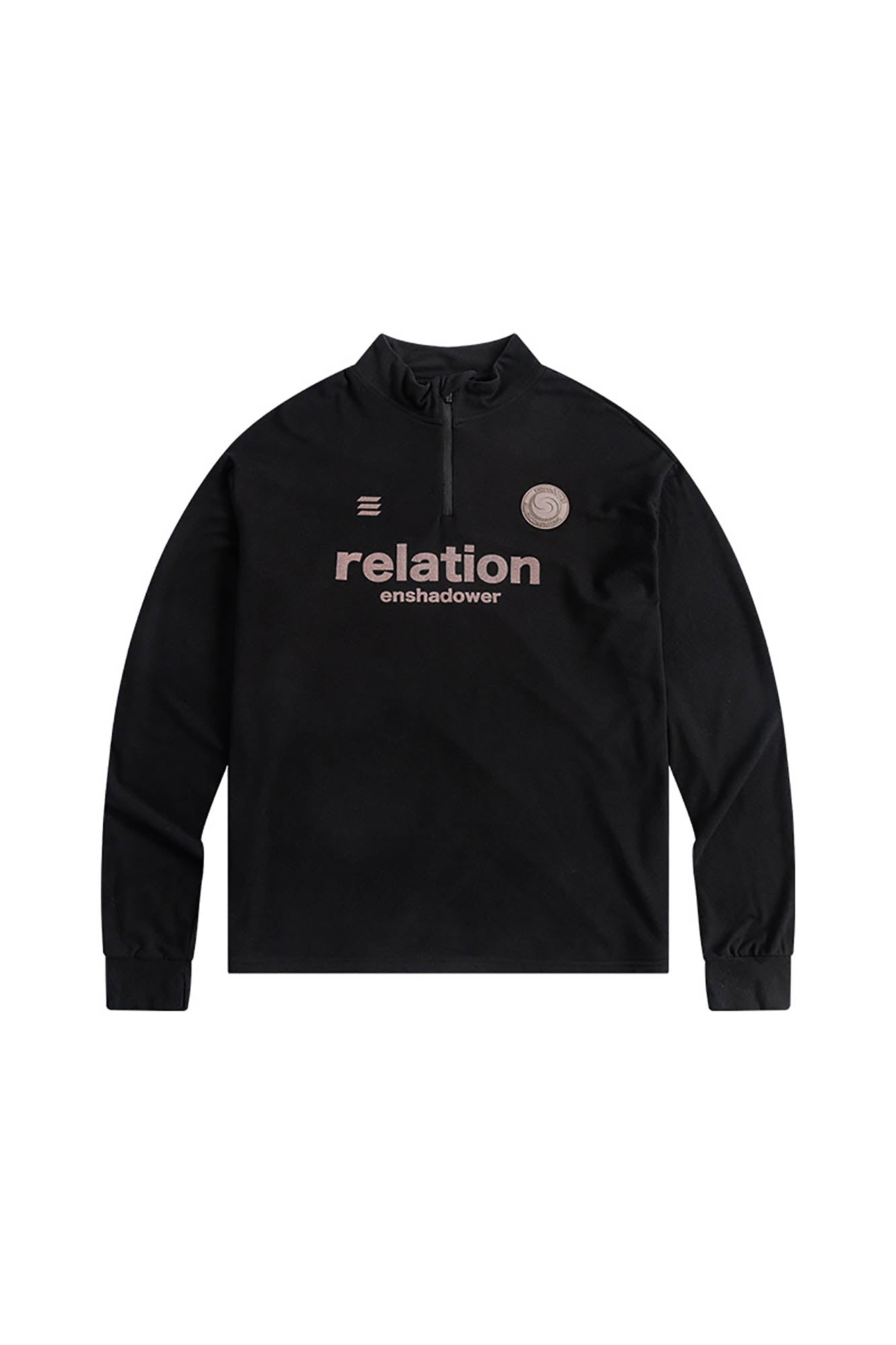 ENSHADOWER Wool Blended Mock Neck Zip-Up L/S Tee, premium urban and streetwear designers apparel on PROJECTISR.com, ENSHADOWER