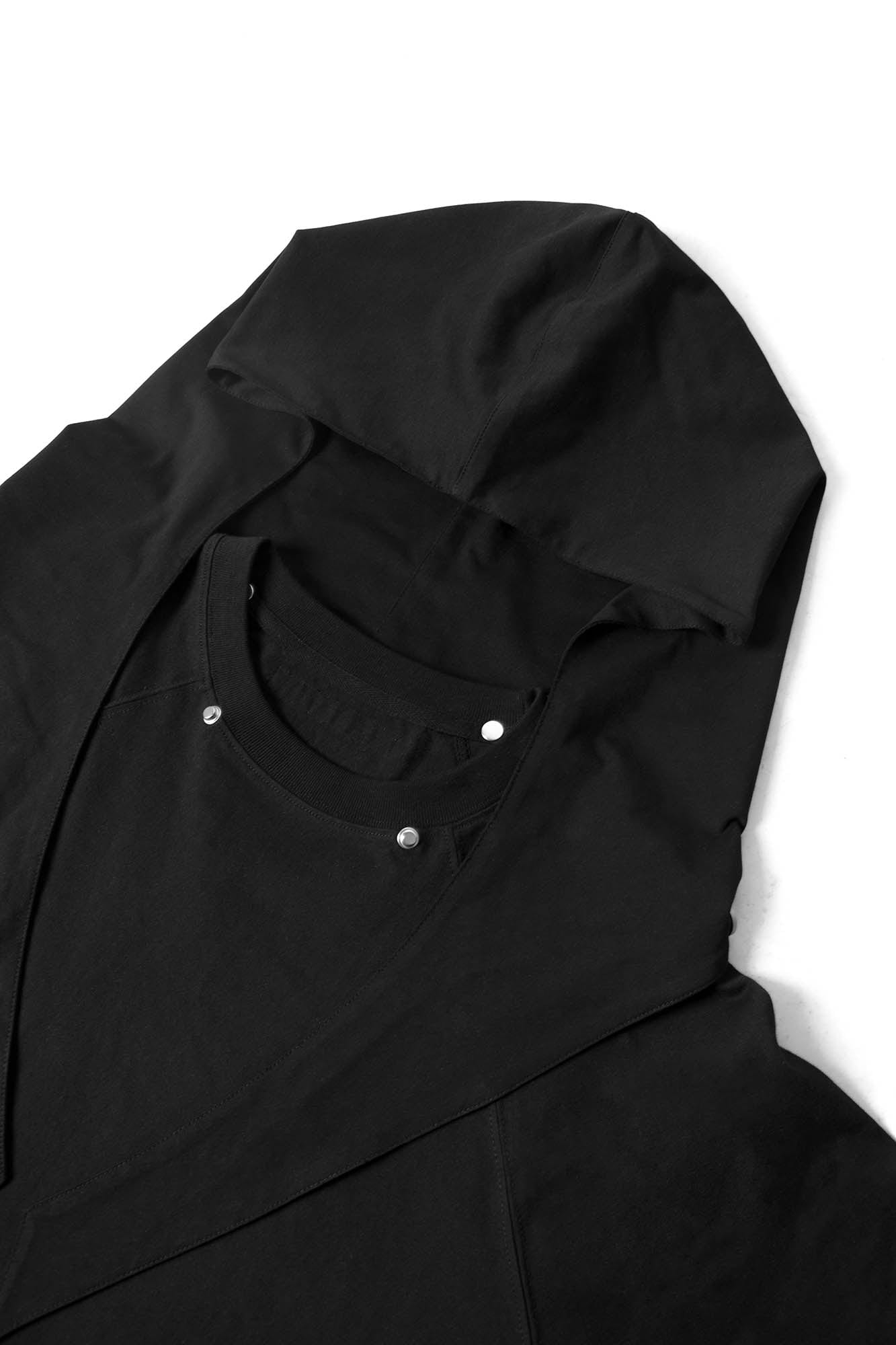 RELABEL Detachable Hood Raglan T-Shirt