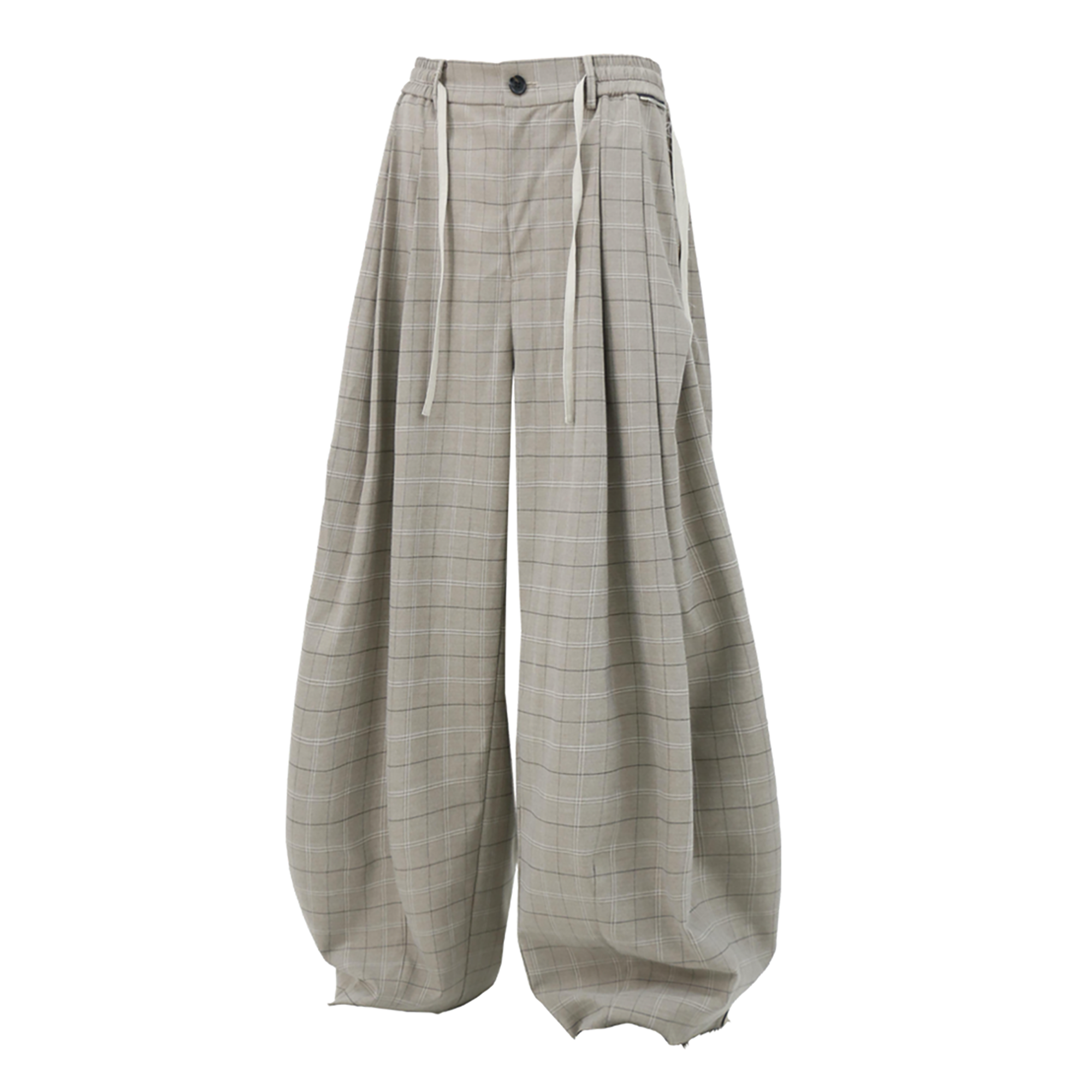 RELABEL Wrinkle-Resistant Pleated Wide-Leg Trousers