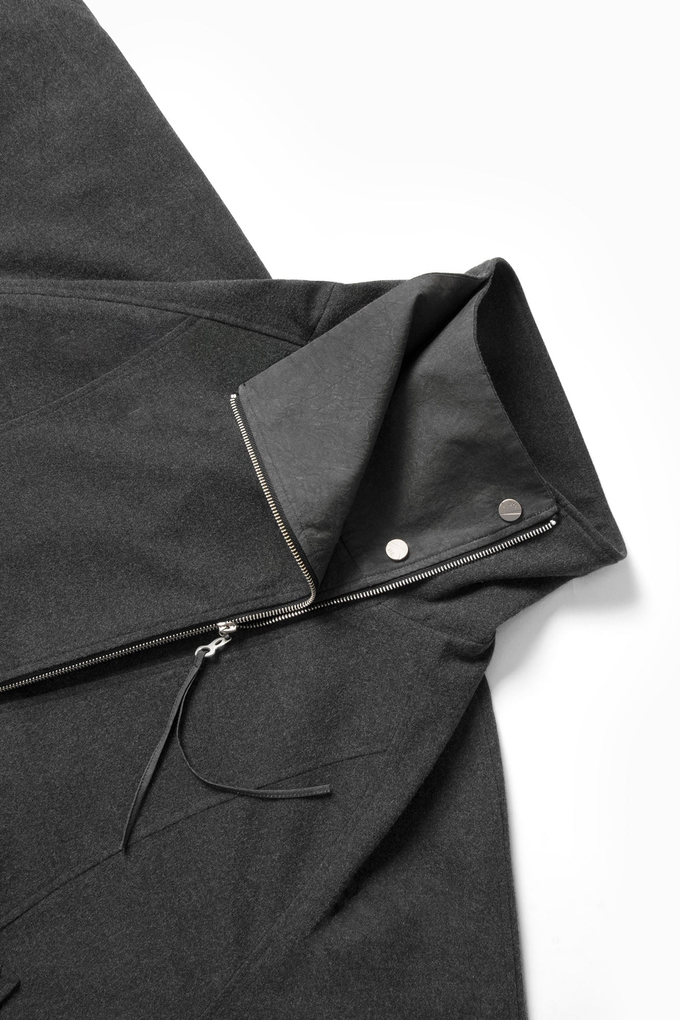 RELABEL Layered Placket Wool Blend Coat