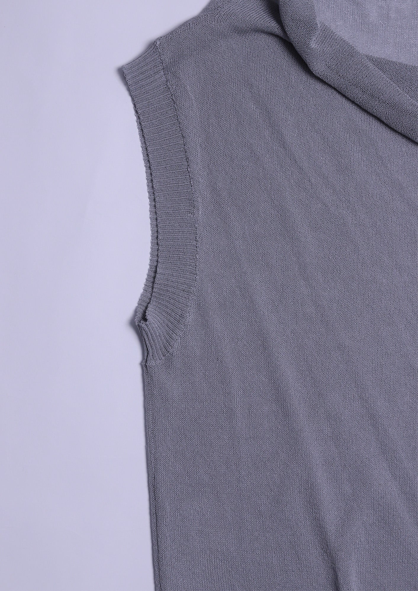 KADAKADA Retro Cowl-Neck Knited Sleeveless T-Shirt, premium urban and streetwear designers apparel on PROJECTISR.com, KADAKADA