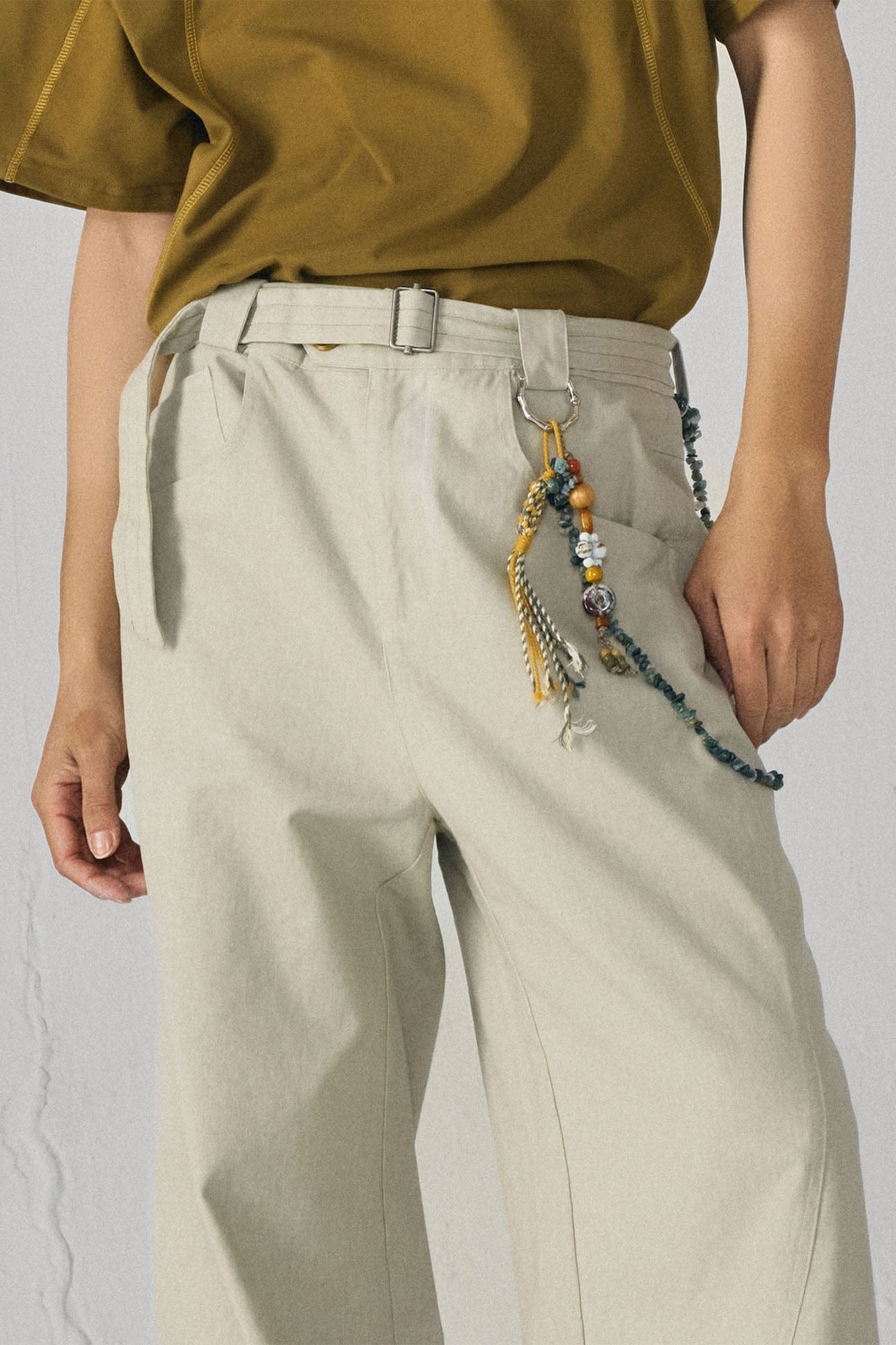 GONGHE REPUB Beaded Braided Cord Pant Chain