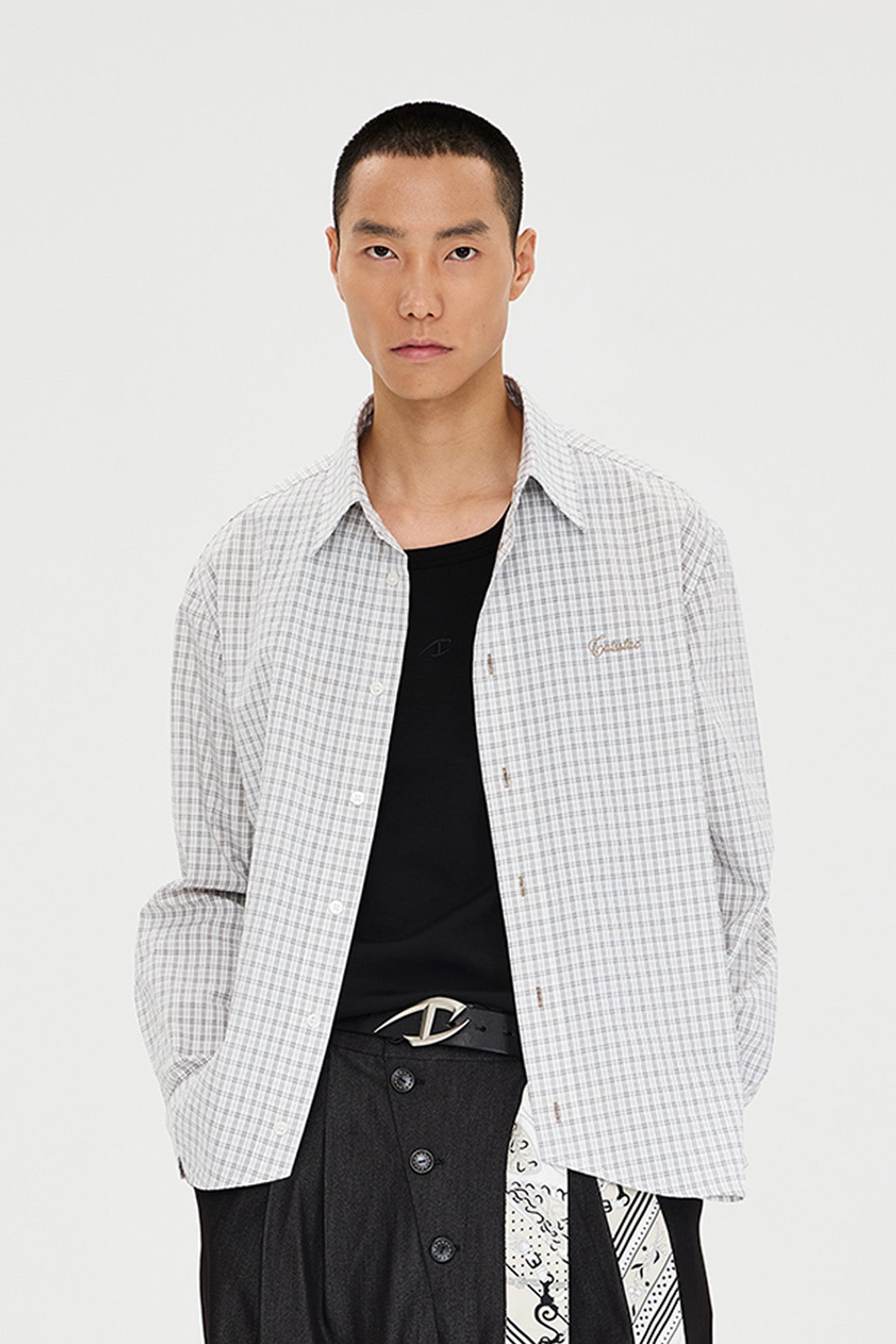 CATSSTAC Essential Gingham Embroidered Shirt
