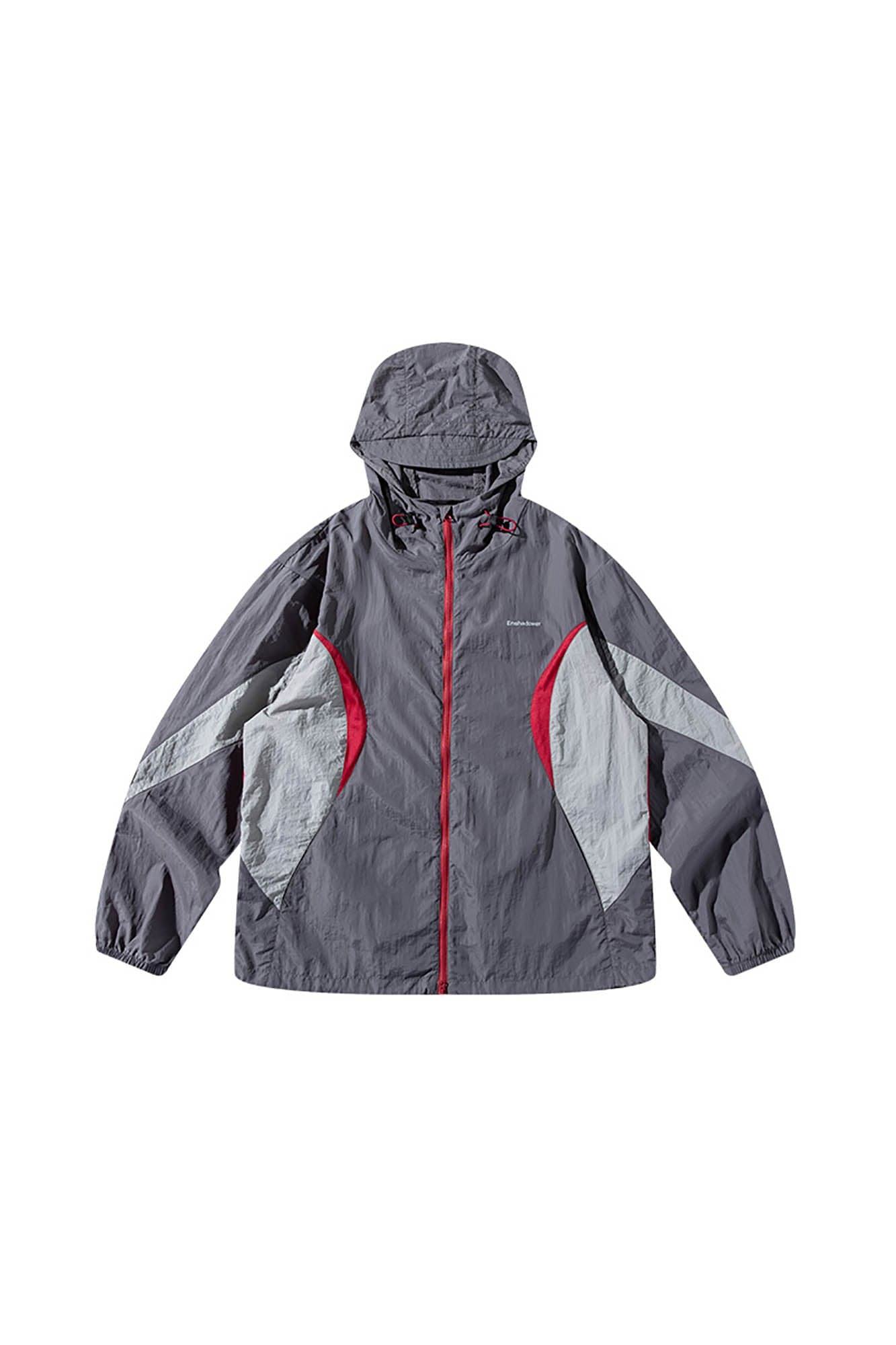 ENSHADOWER Spliced Mesh UV Protection Drawstring Jacket, premium urban and streetwear designers apparel on PROJECTISR.com, ENSHADOWER
