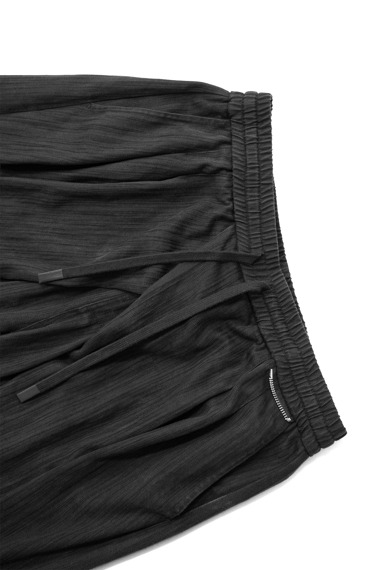 RELABEL Crinkled Drawstring Oversized Pants Black