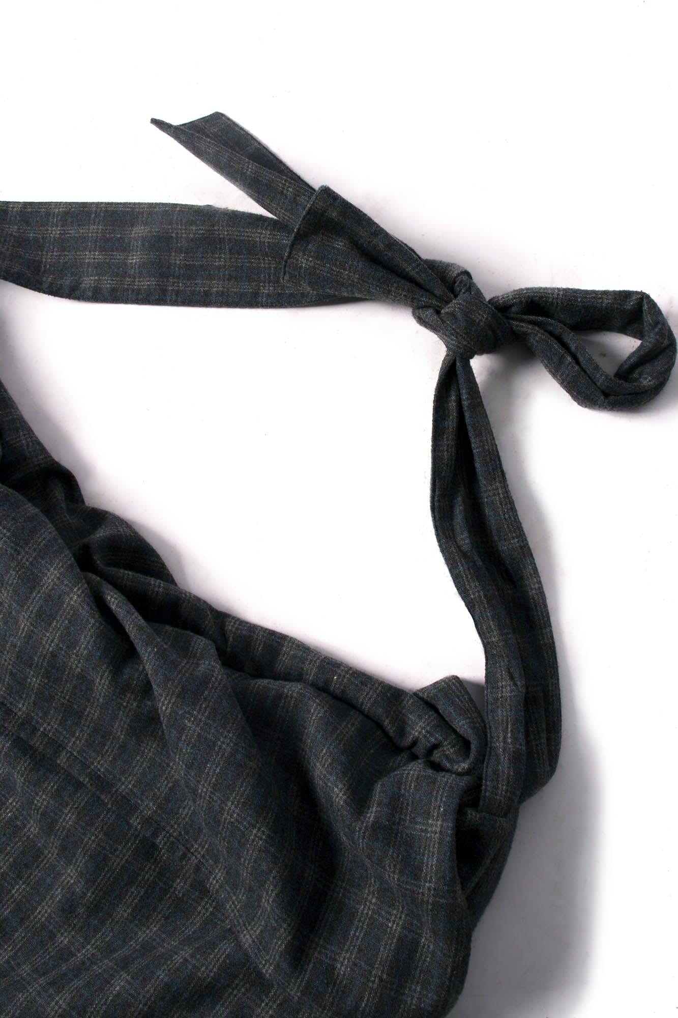 RELABEL Plaid Wool-Blended Knot Handle Hobo Bag, premium urban and streetwear designers apparel on PROJECTISR.com, RELABEL