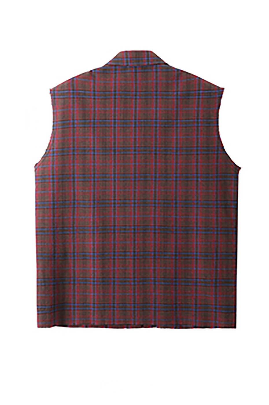 KREATE Distressed Plaid Vest, premium urban and streetwear designers apparel on PROJECTISR.com, KREATE