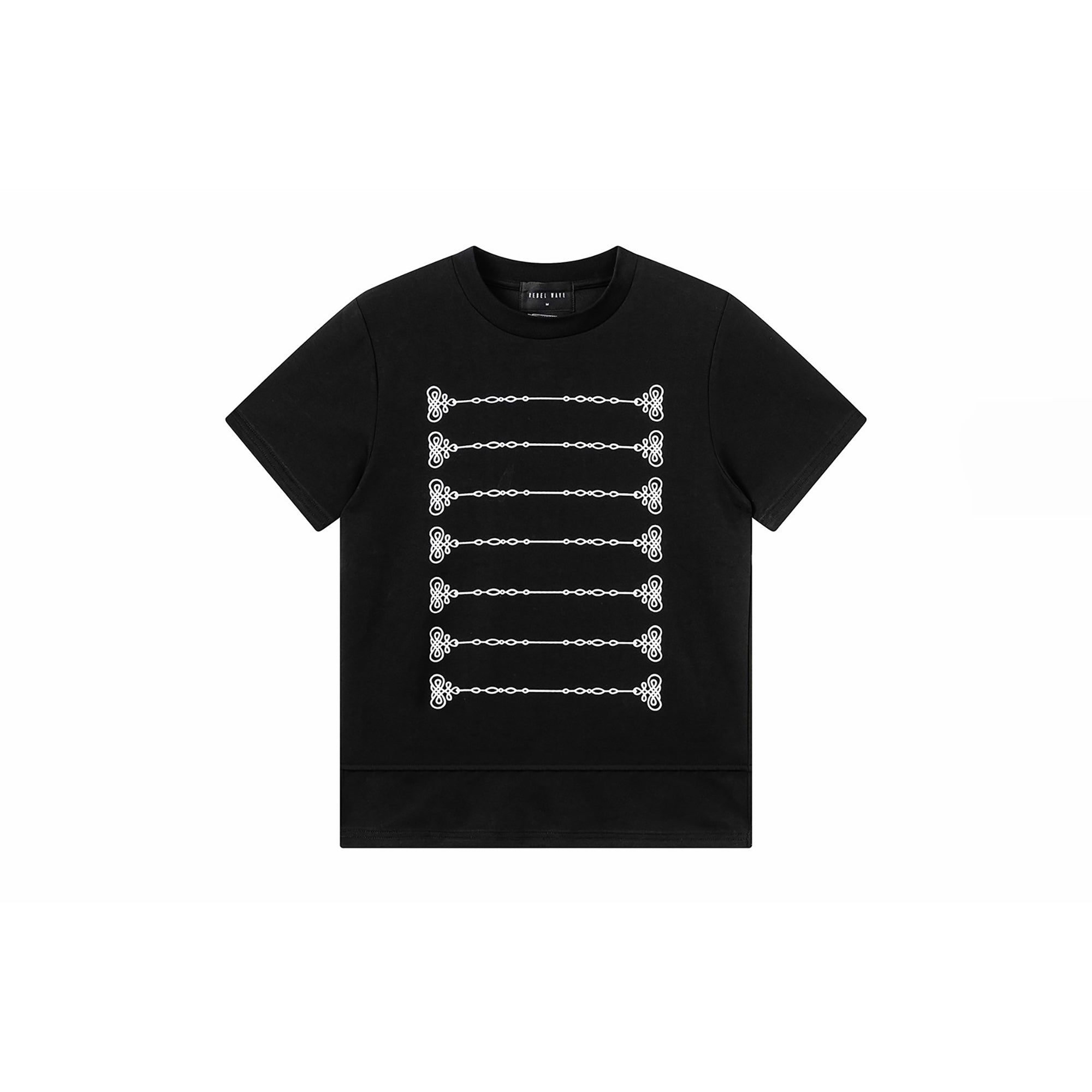 REBEL WAVE Ornamental Stripe Graphic Tee