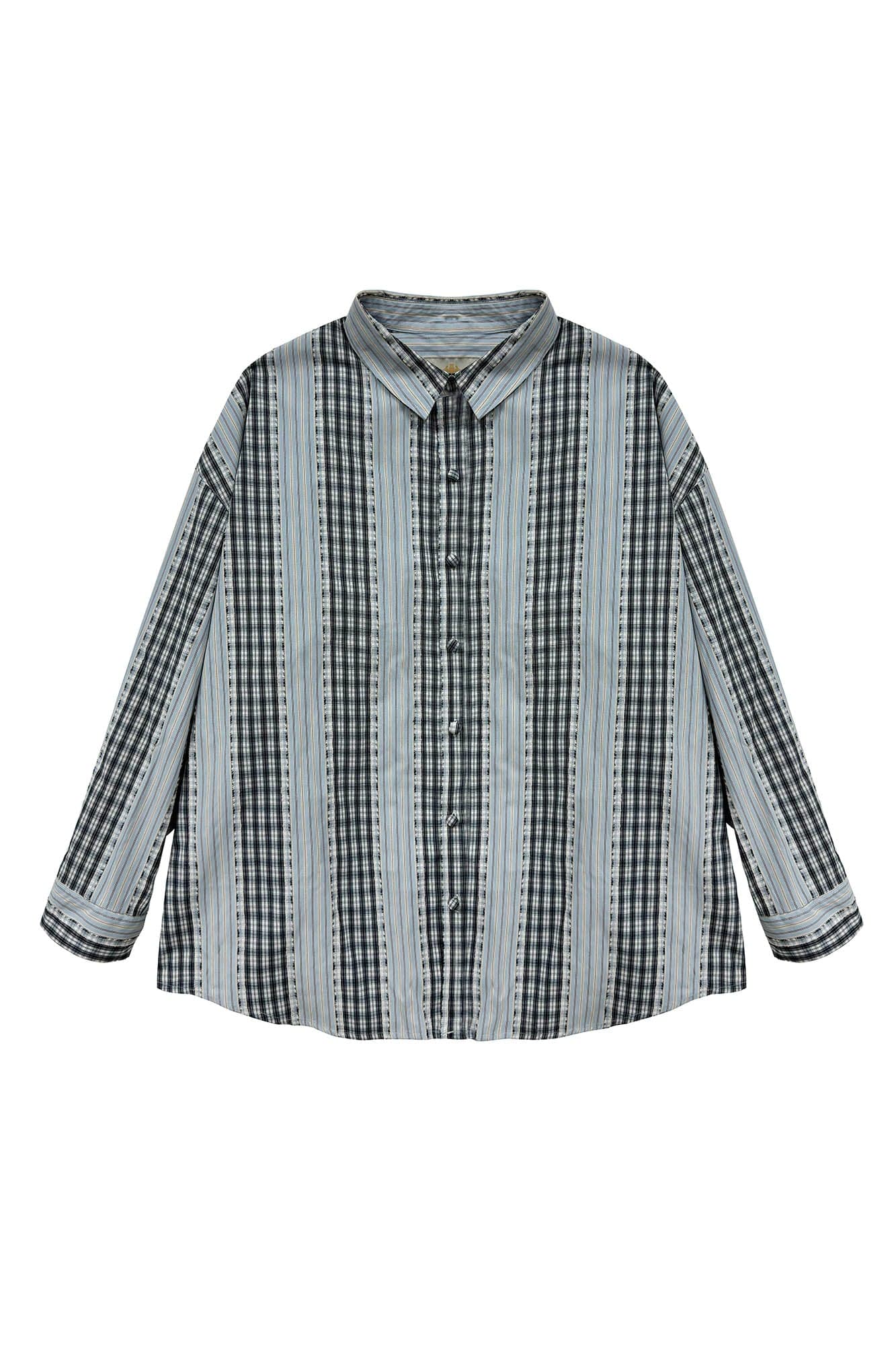 MIICHOUS Time Travel Company Headphone Hood Striped Shirt, premium urban and streetwear designers apparel on PROJECTISR.com, Miichous
