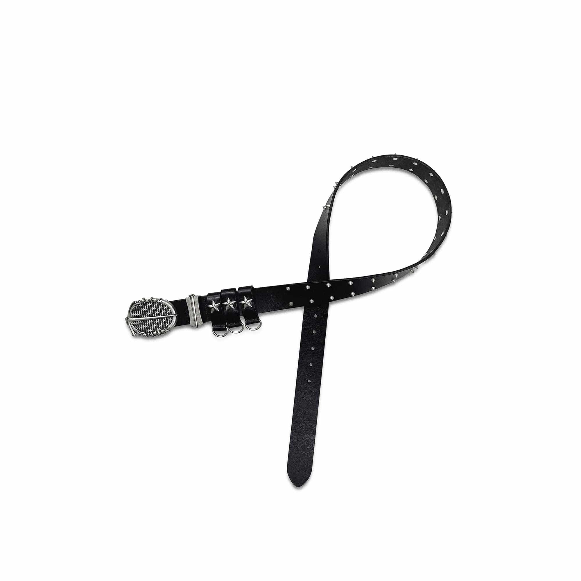 TECNINEGROUP Star Rivet Aged Leather Belt