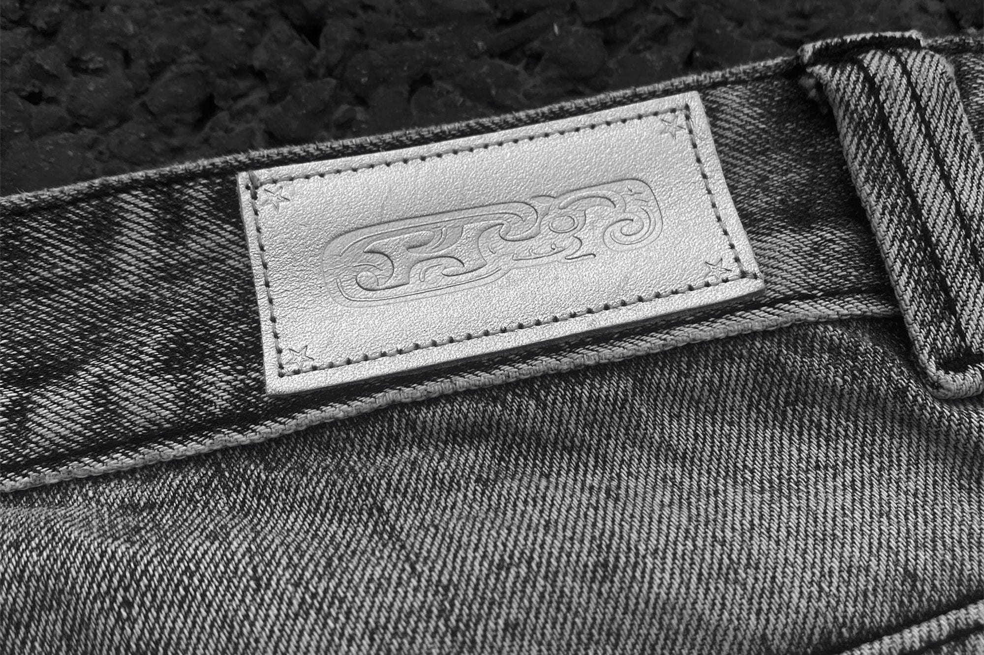 TECNINEGROUP Distressed Ash-Washed Flared Jeans, premium urban and streetwear designers apparel on PROJECTISR.com, TECNINEGROUP