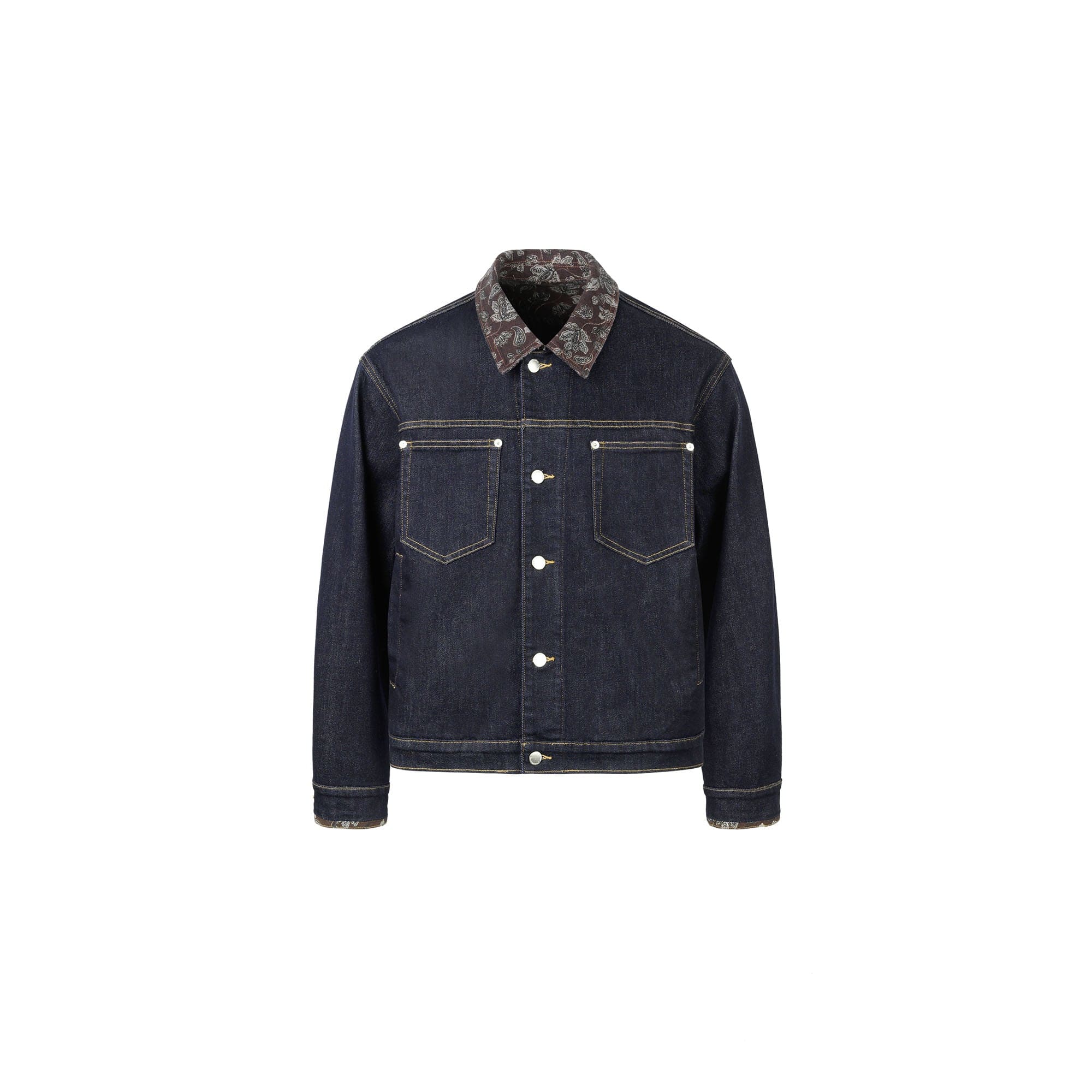 OKAYTHXBYE Floral-Lined Denim Jacket, premium urban and streetwear designers apparel on PROJECTISR.com, OKAYTHXBYE