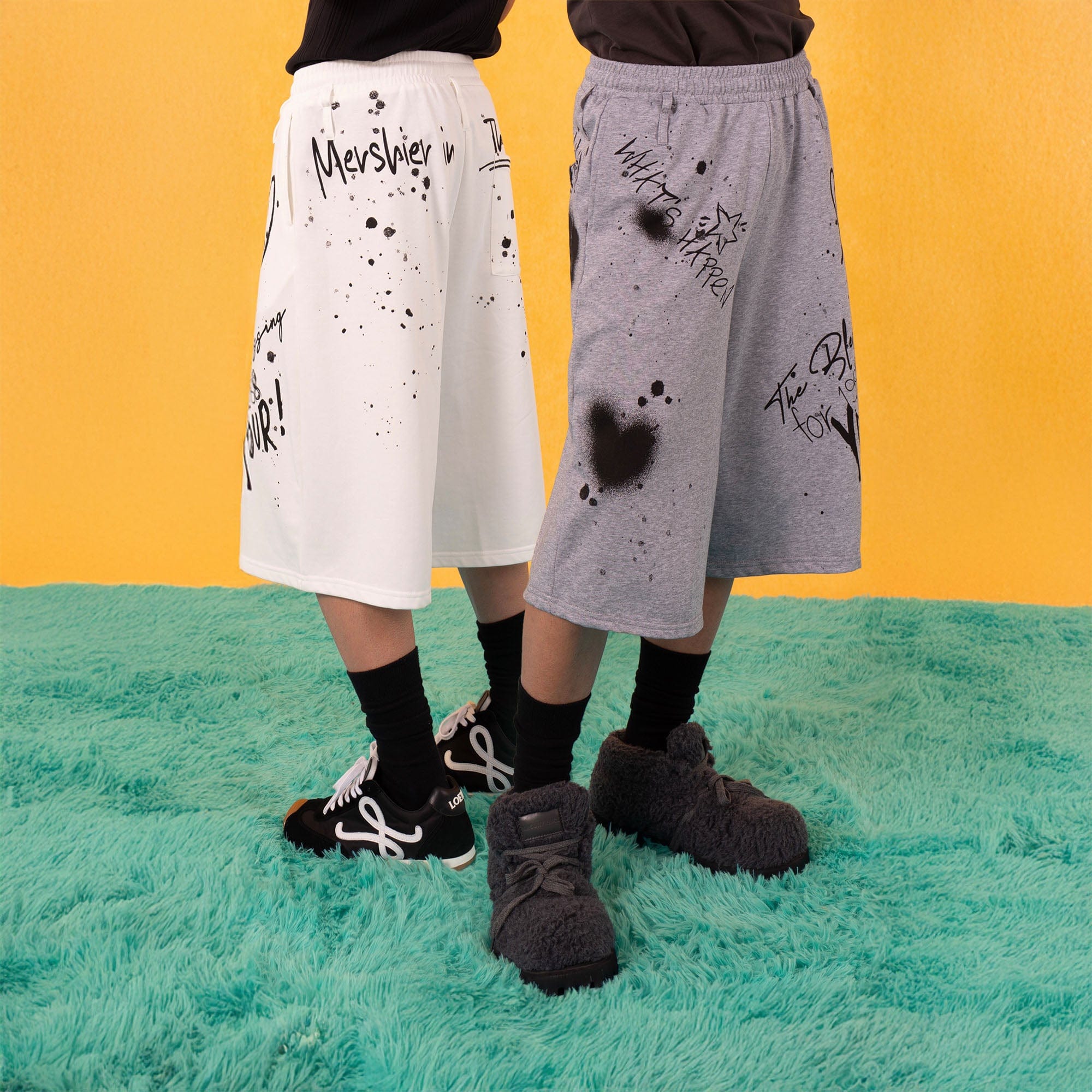CLP Graffiti Spray Sweat Shorts