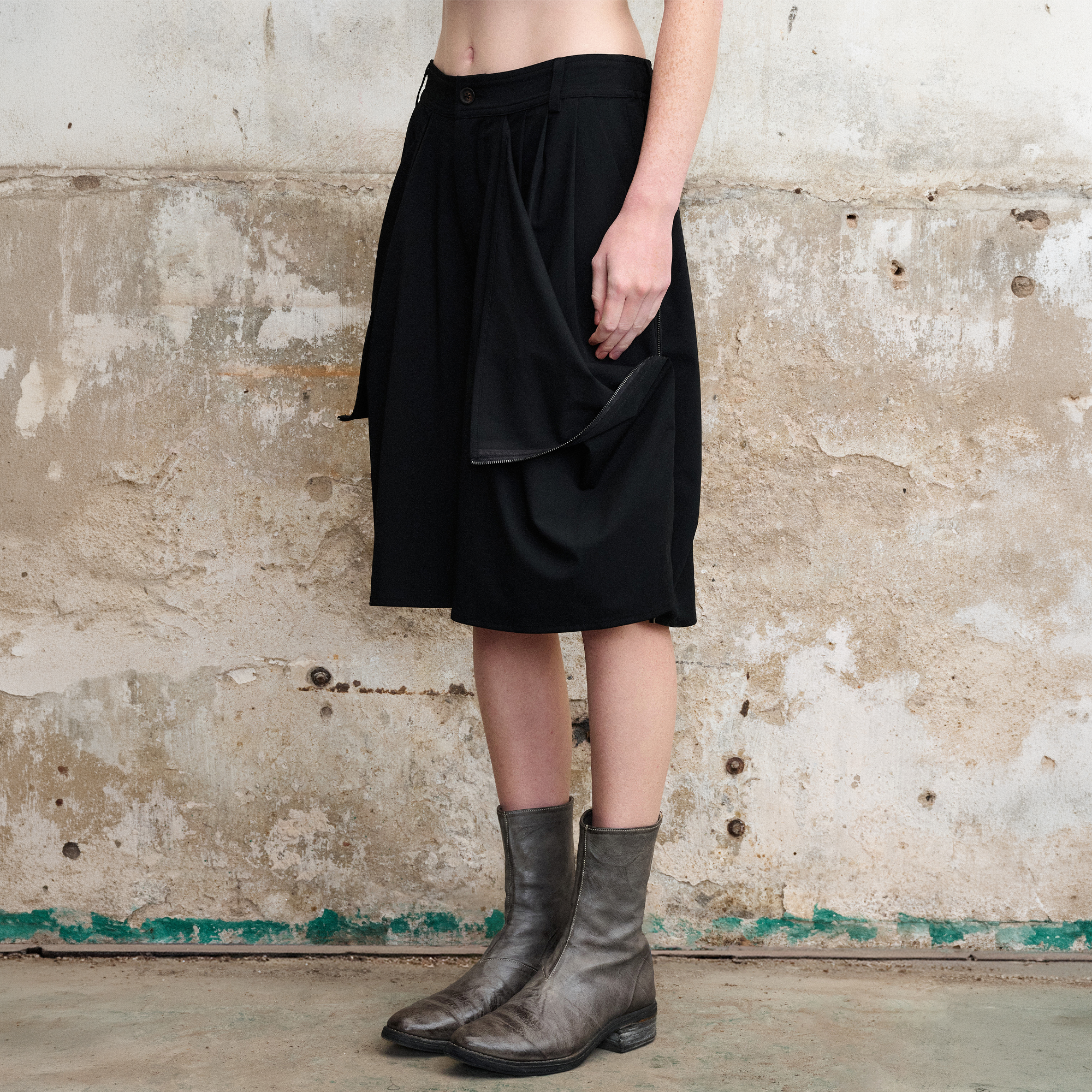ILNya Nieternite Nifutur Deconstructed Panel Shorts, premium urban and streetwear designers apparel on PROJECTISR.com, ILNya Nieternite Nifutur