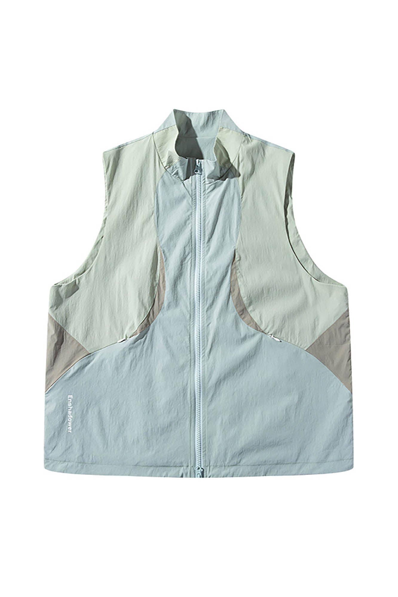 ENSHADOWER Contrast Arc Spliced Drawstring Vest, premium urban and streetwear designers apparel on PROJECTISR.com, ENSHADOWER