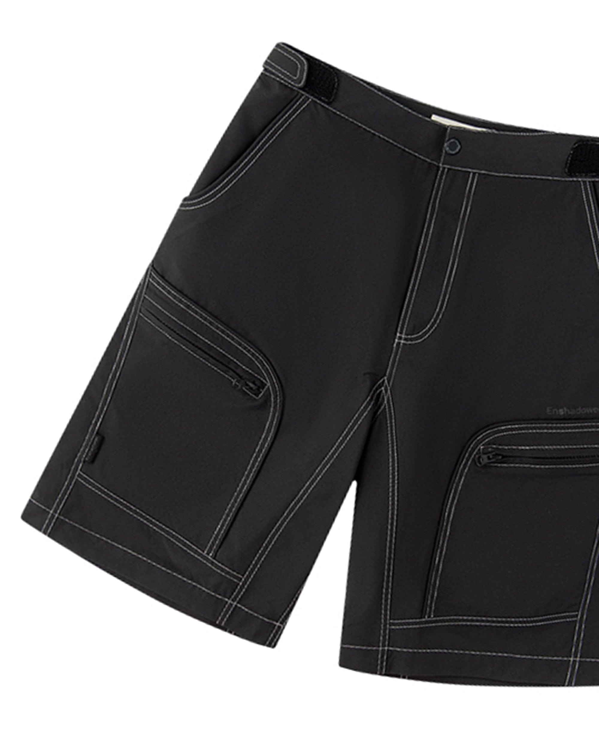 ENSHADOWER Deconstructed Multi Pockets Utility Shorts, premium urban and streetwear designers apparel on PROJECTISR.com, ENSHADOWER
