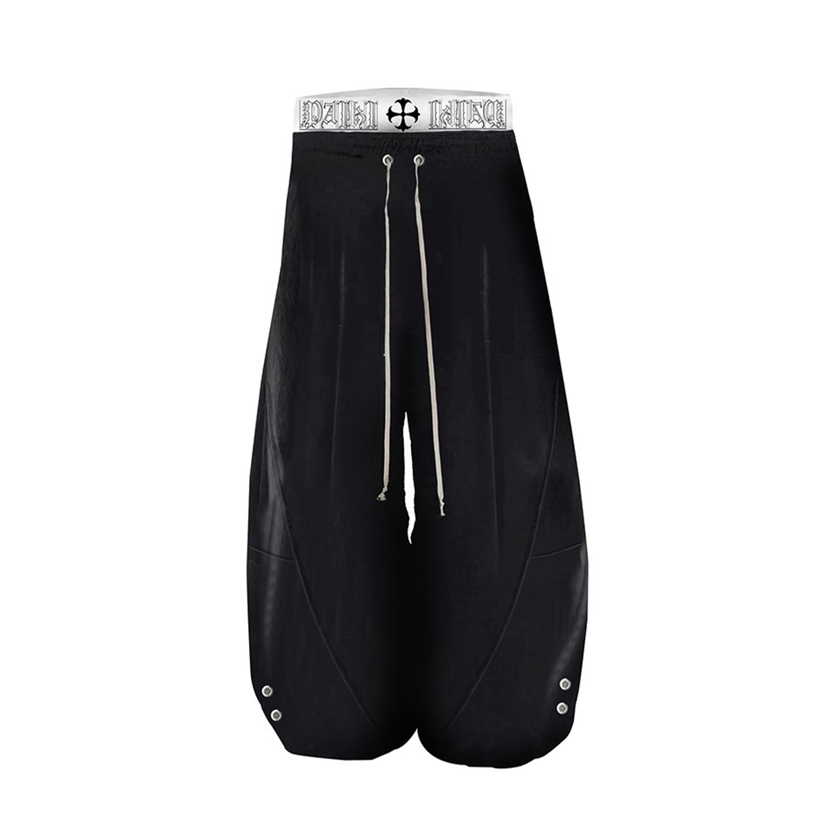 PAIKI Boxing Velvet Curved Wide-Leg Pants
