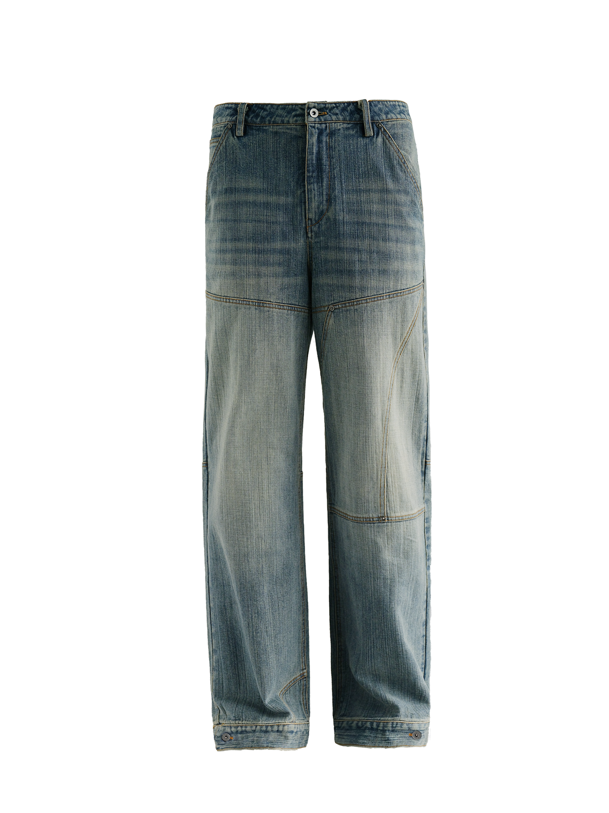 ORGANIC EMOTION Retro Washed Straight-Leg Jeans