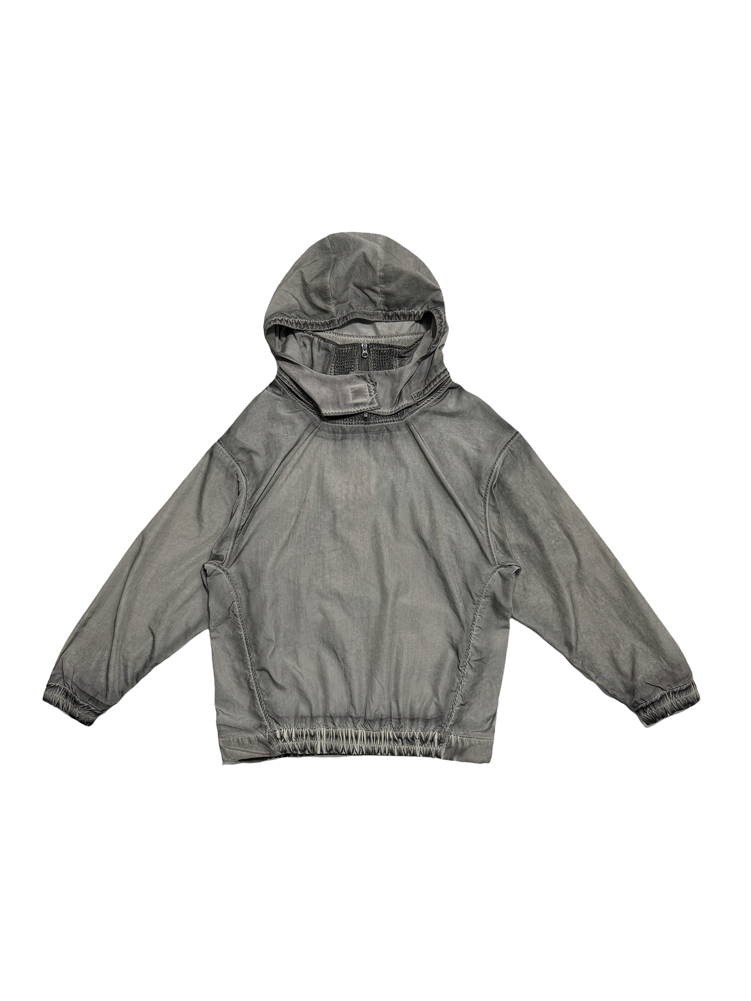 STEAM Distressed Zip-Up Detachable Hooded Jacket