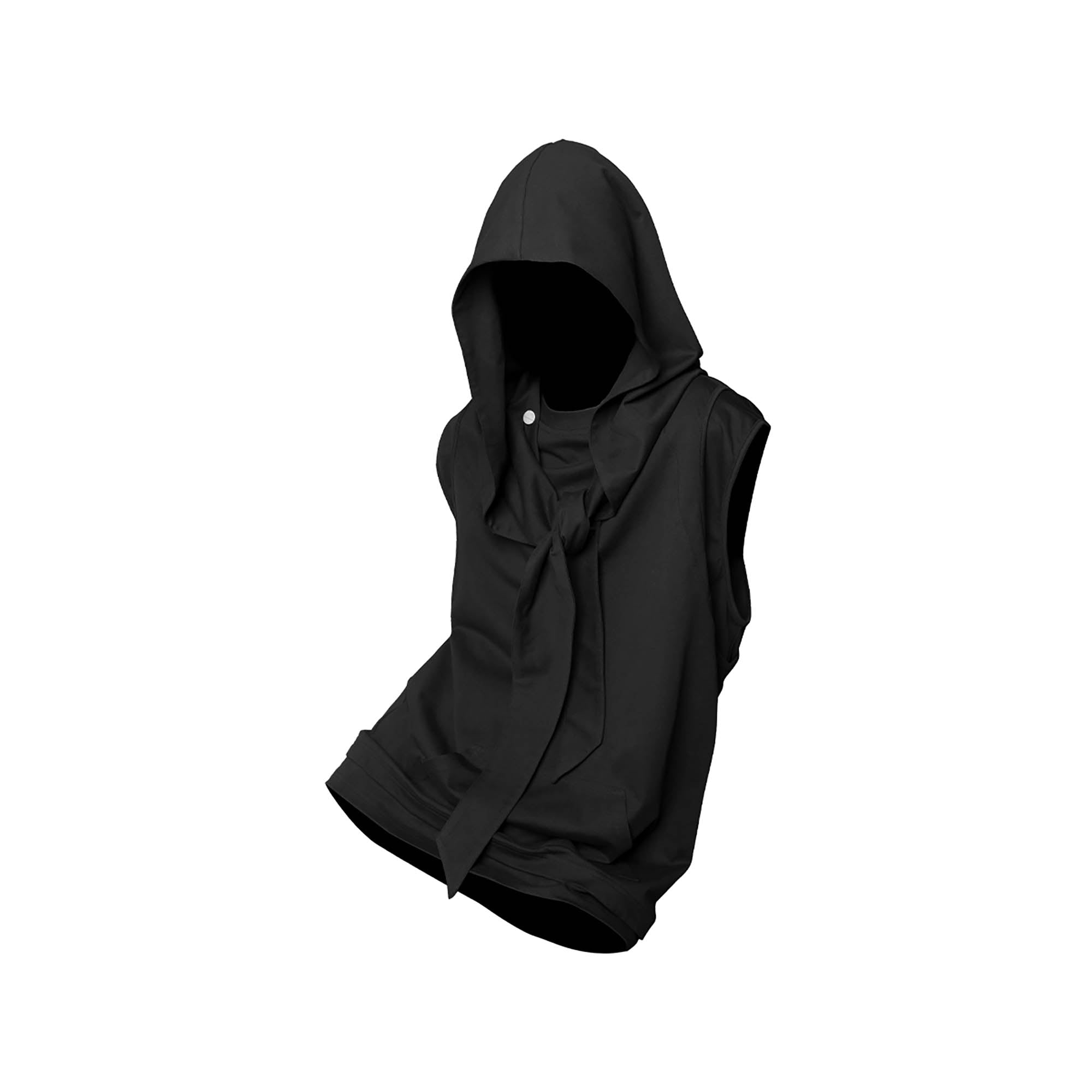 RELABEL Detachable Snap-Hooded Vest, premium urban and streetwear designers apparel on PROJECTISR.com, RELABEL
