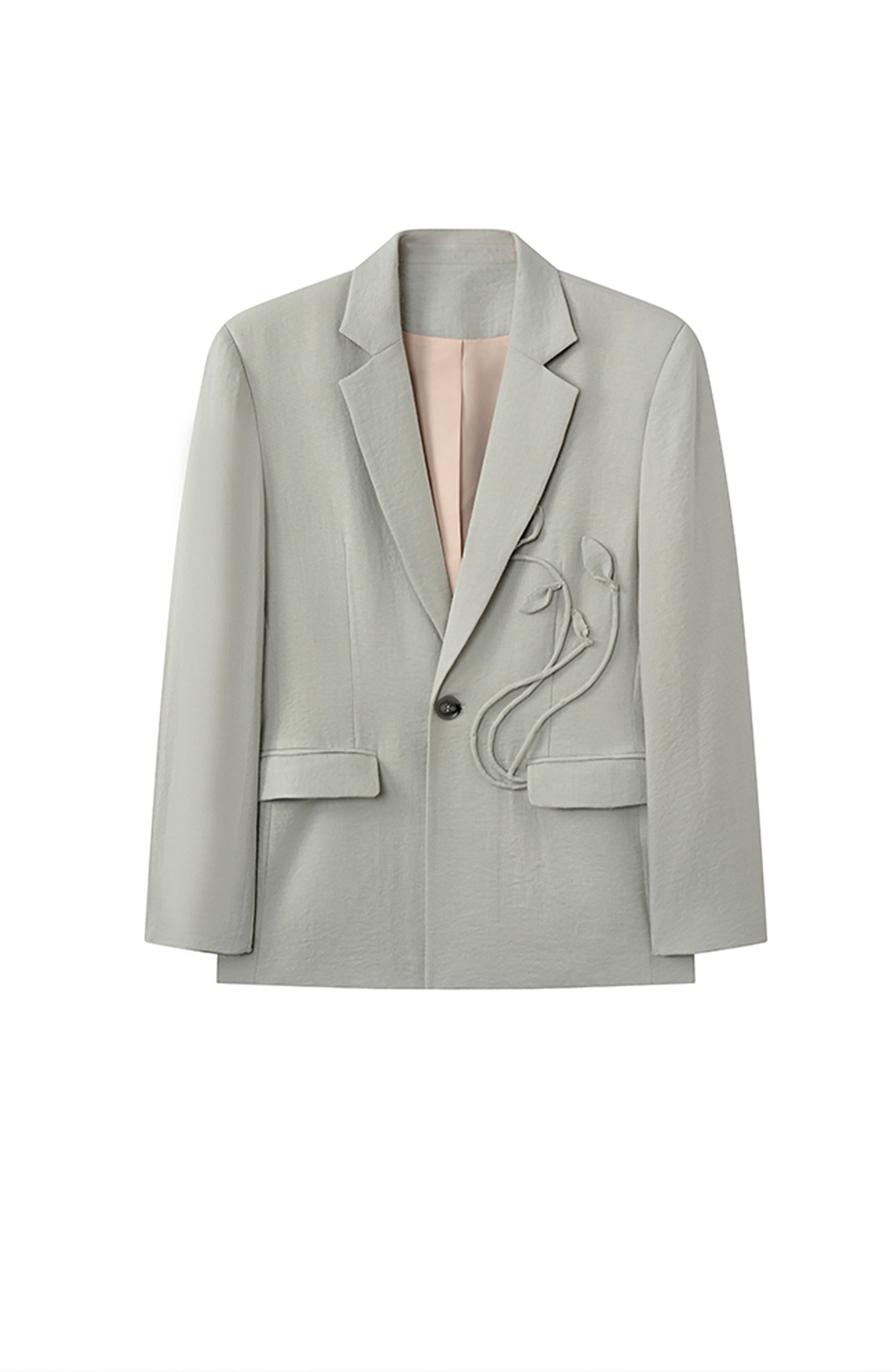 JIECHI Embroidered Floral Linework Blazer, premium urban and streetwear designers apparel on PROJECTISR.com, JIECHI