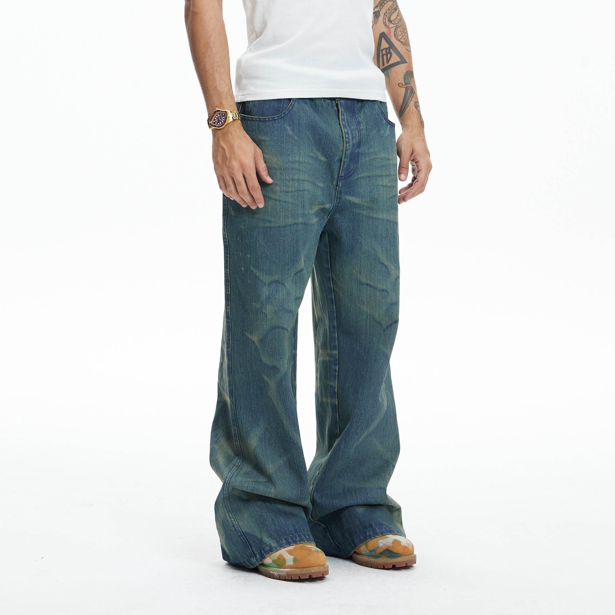 DND4DES Ocean Star Straight-Leg Jeans, premium urban and streetwear designers apparel on PROJECTISR.com, DND4DES