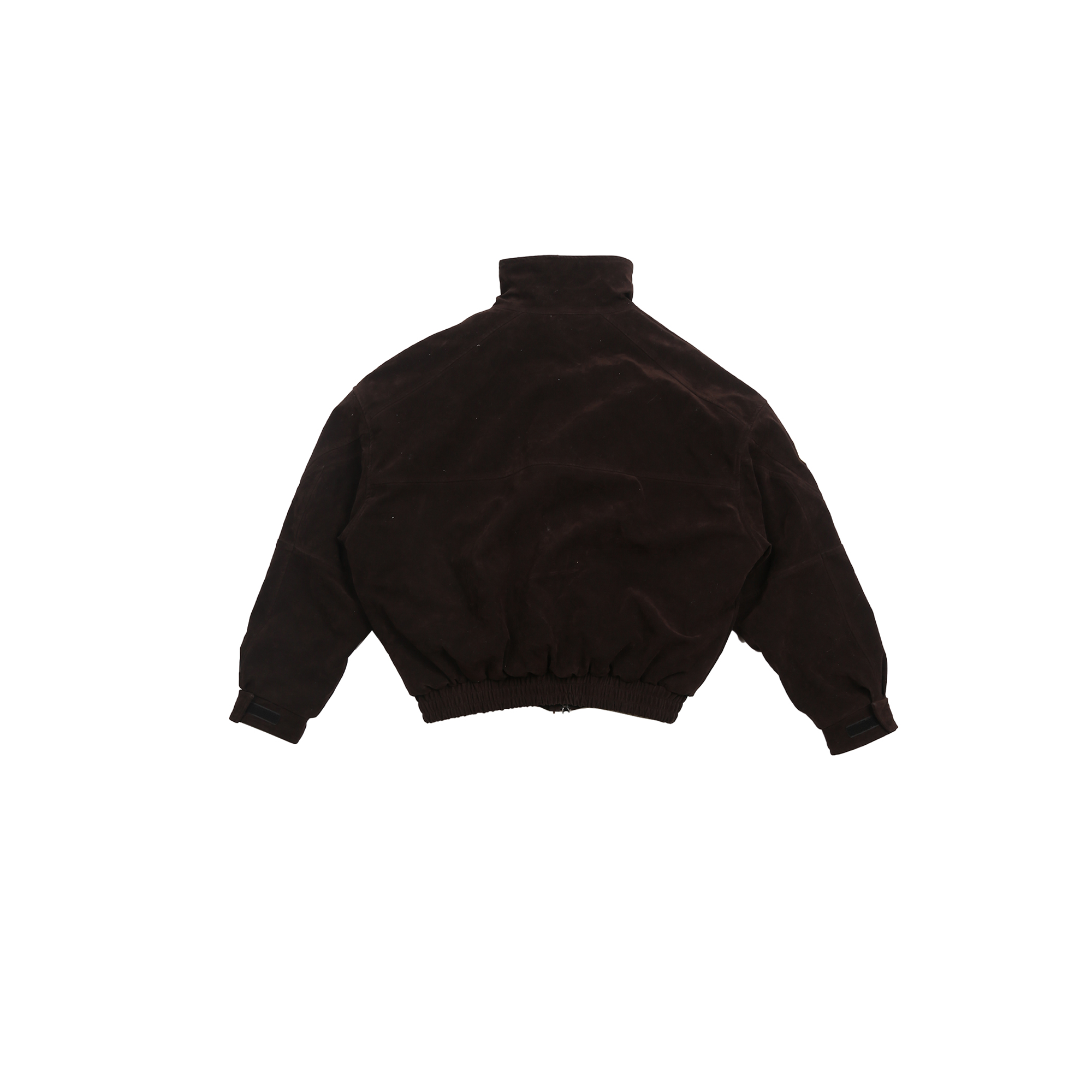 TRECLUB Faux Suede Utility Bomber Jacket