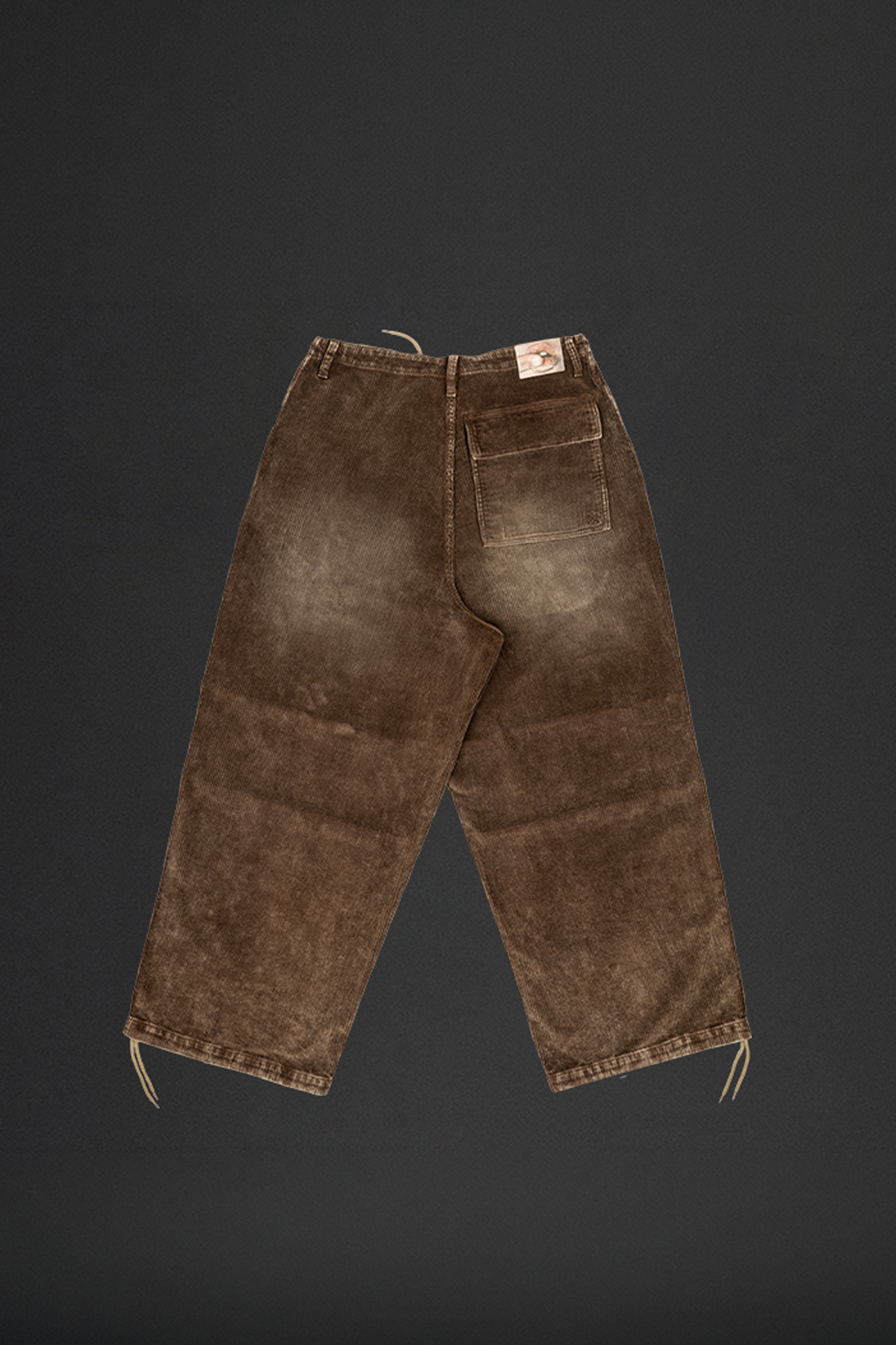 NIANJIUYIKOUER Washed Distressed Corduroy Wide-Leg Pants, premium urban and streetwear designers apparel on PROJECTISR.com, NIANJIUYIKOUER