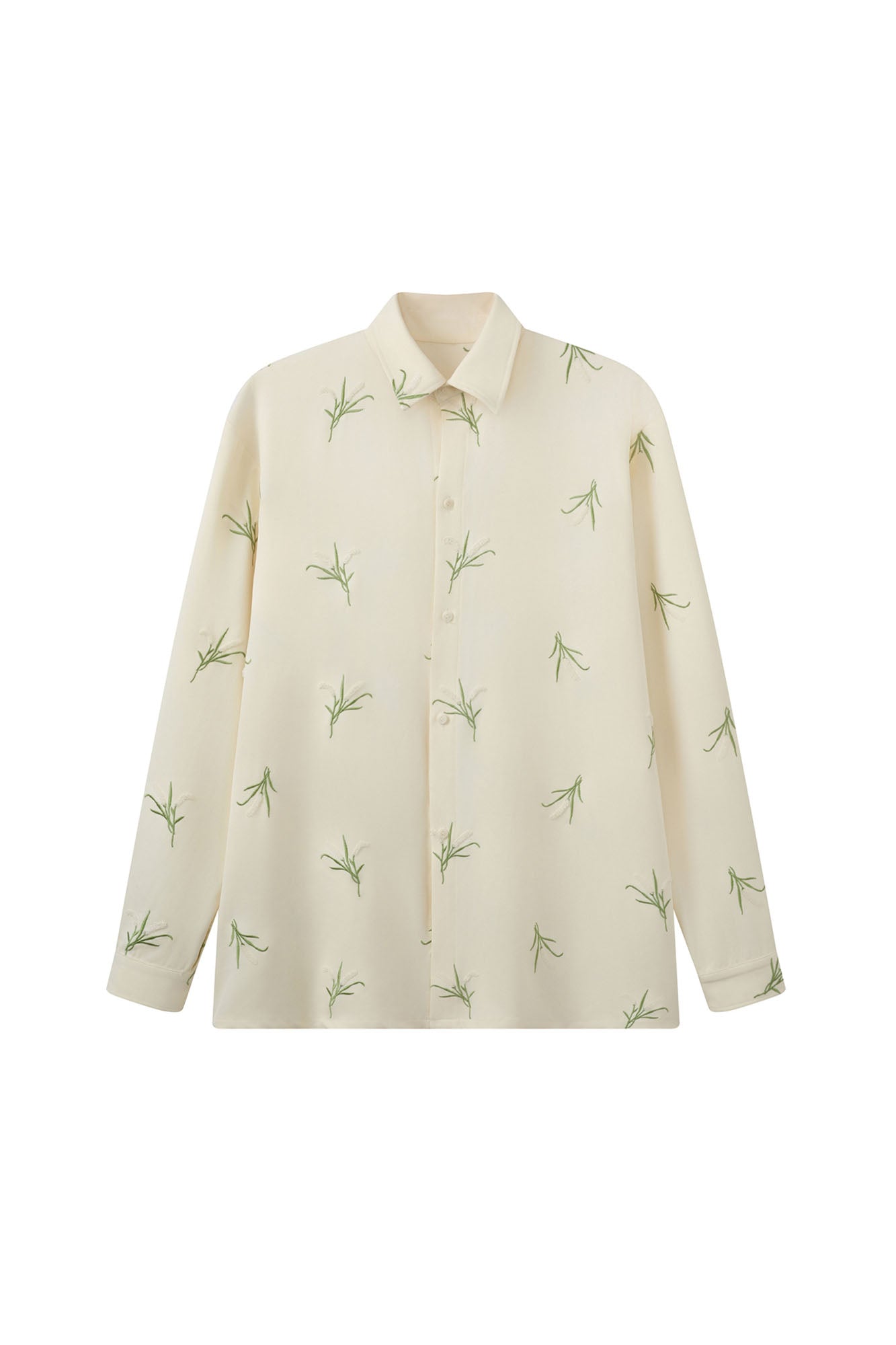 JIECHI Botanic Embroidery Bow Back Shirt, premium urban and streetwear designers apparel on PROJECTISR.com, JIECHI