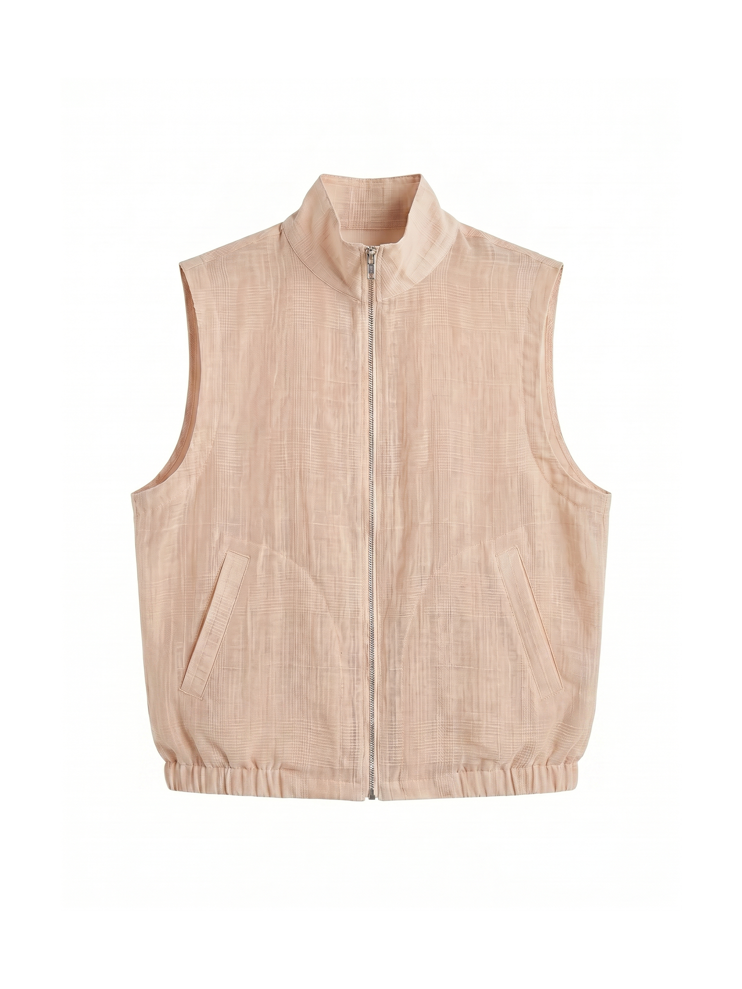 GRAINMUSTARD Linen-Cotton Plaid Vest, premium urban and streetwear designers apparel on PROJECTISR.com, GRAINMUSTARD