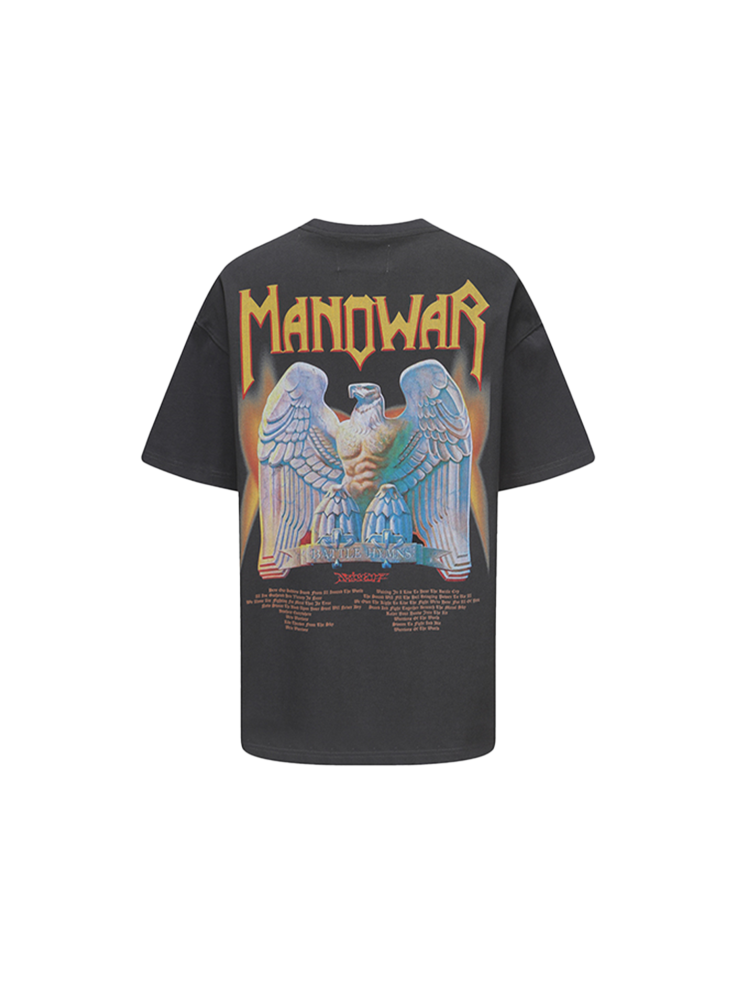 ERISSTOFF Washed Manowar Graphic Oversized T-Shirt