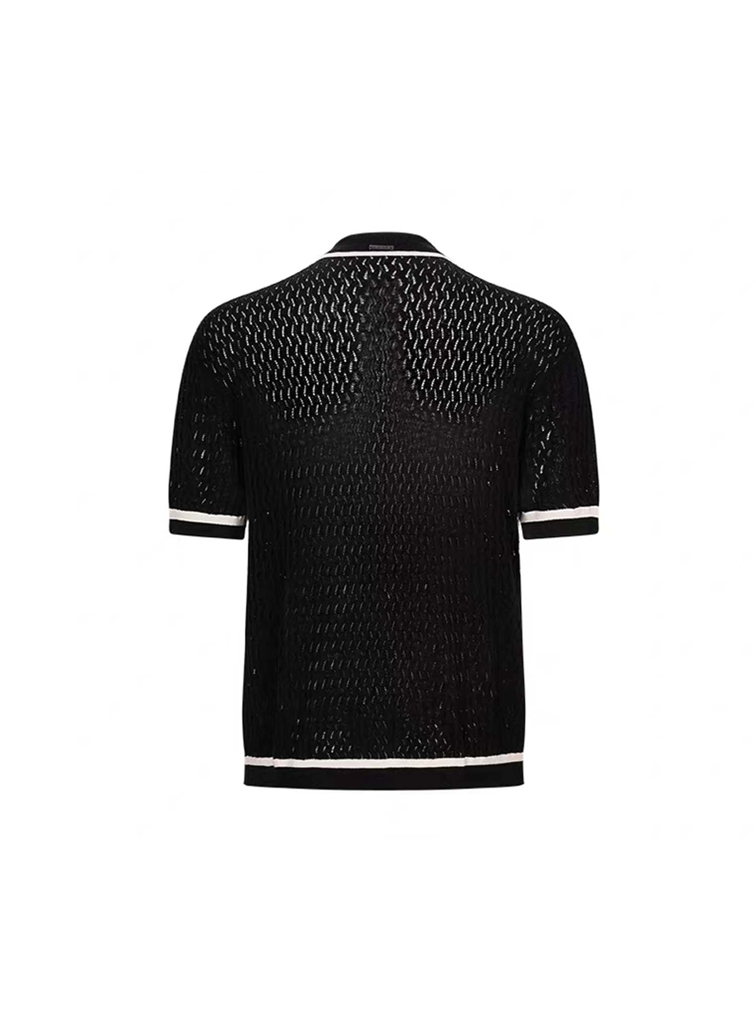 TIWILLTANG Contrast Trim Knitted Half Shirt