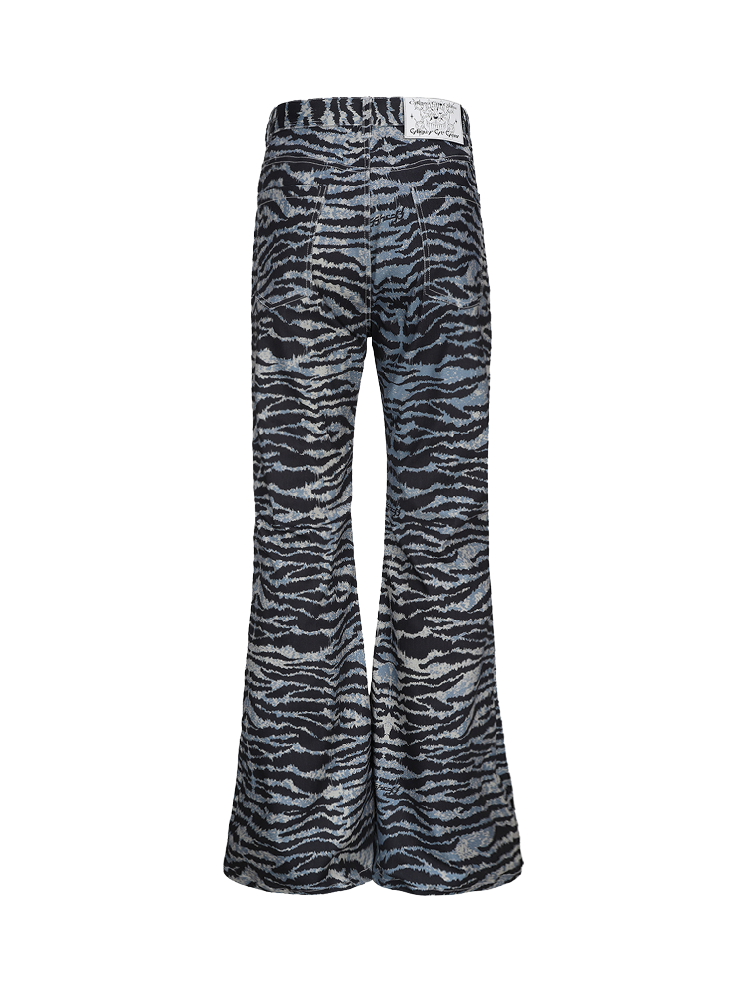 CYCYCY Punk Tiger-Stripe Detachable Pleated Flared Pants